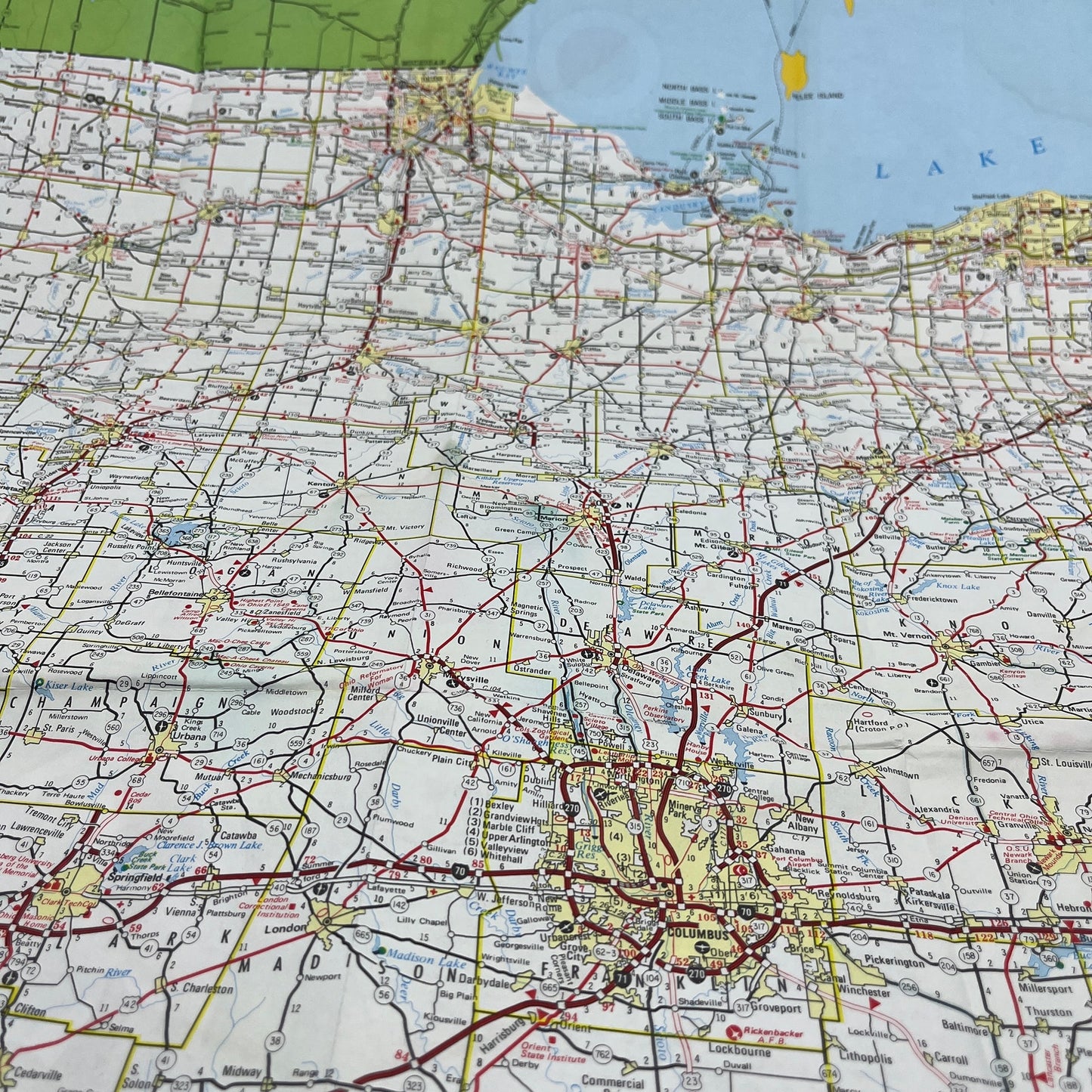 1981 Ohio Portraits of Progress Official Transportation Map Fold Out Map TH2-MP2