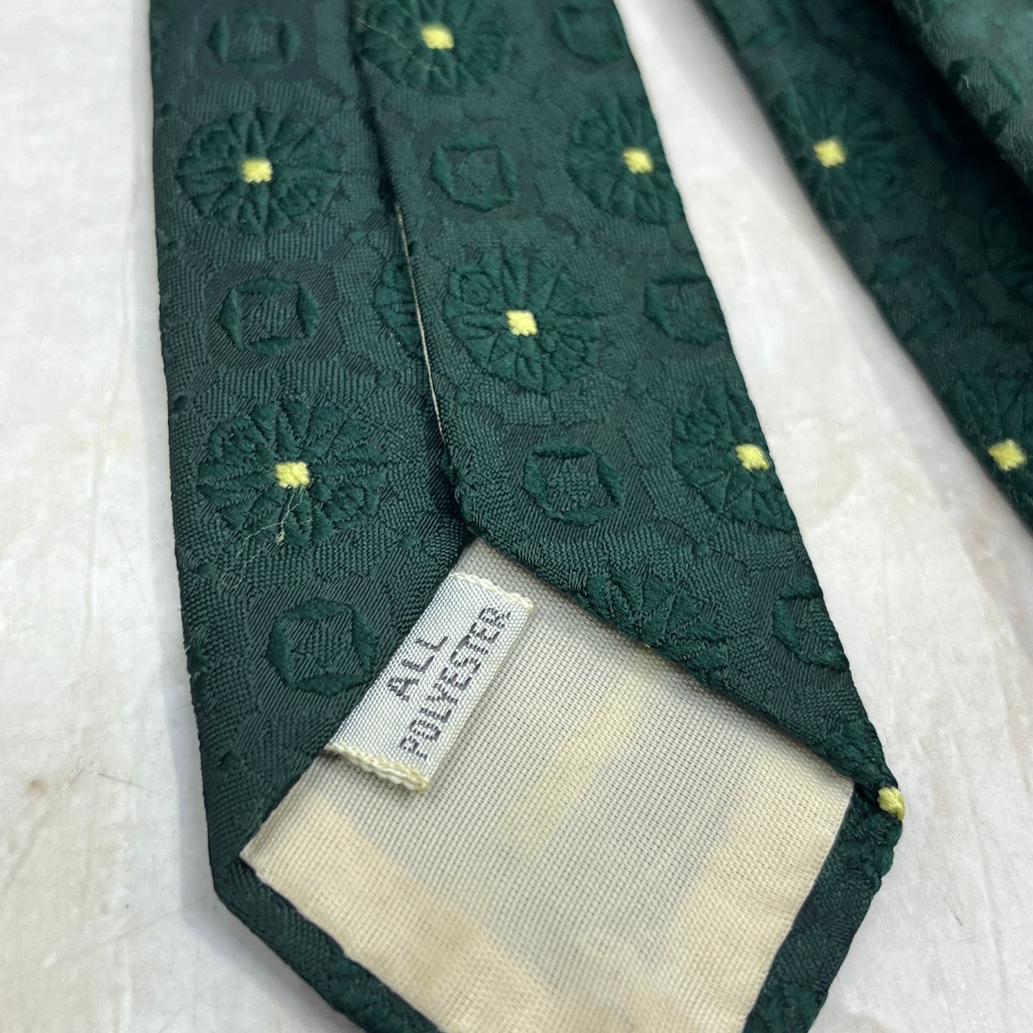 Retro Men's Del Sato Beau Brummell Polyester Green Necktie Tie TJ4-T2