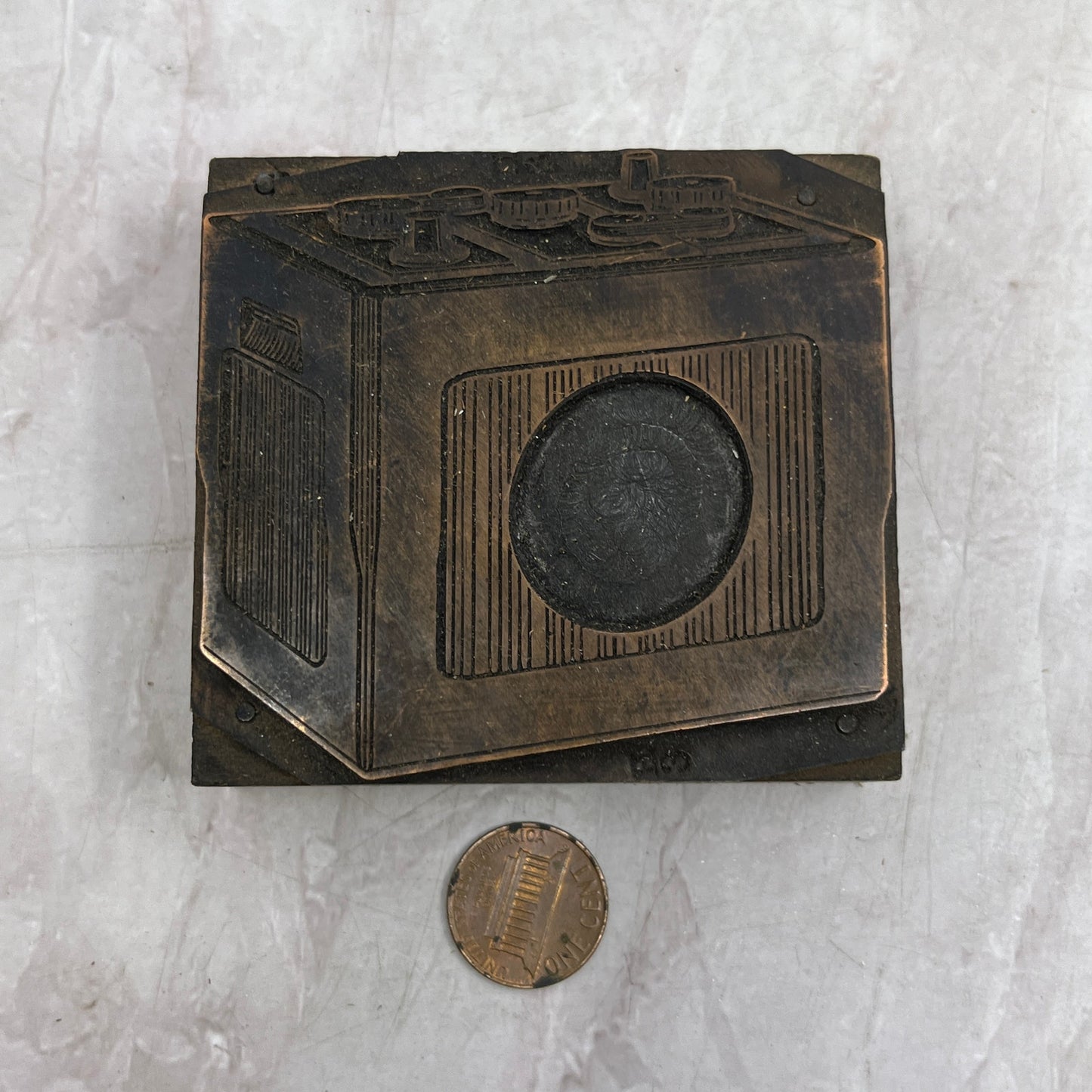 Brownie Camera Copper Vintage Letterpress Printers Block Plate SF5