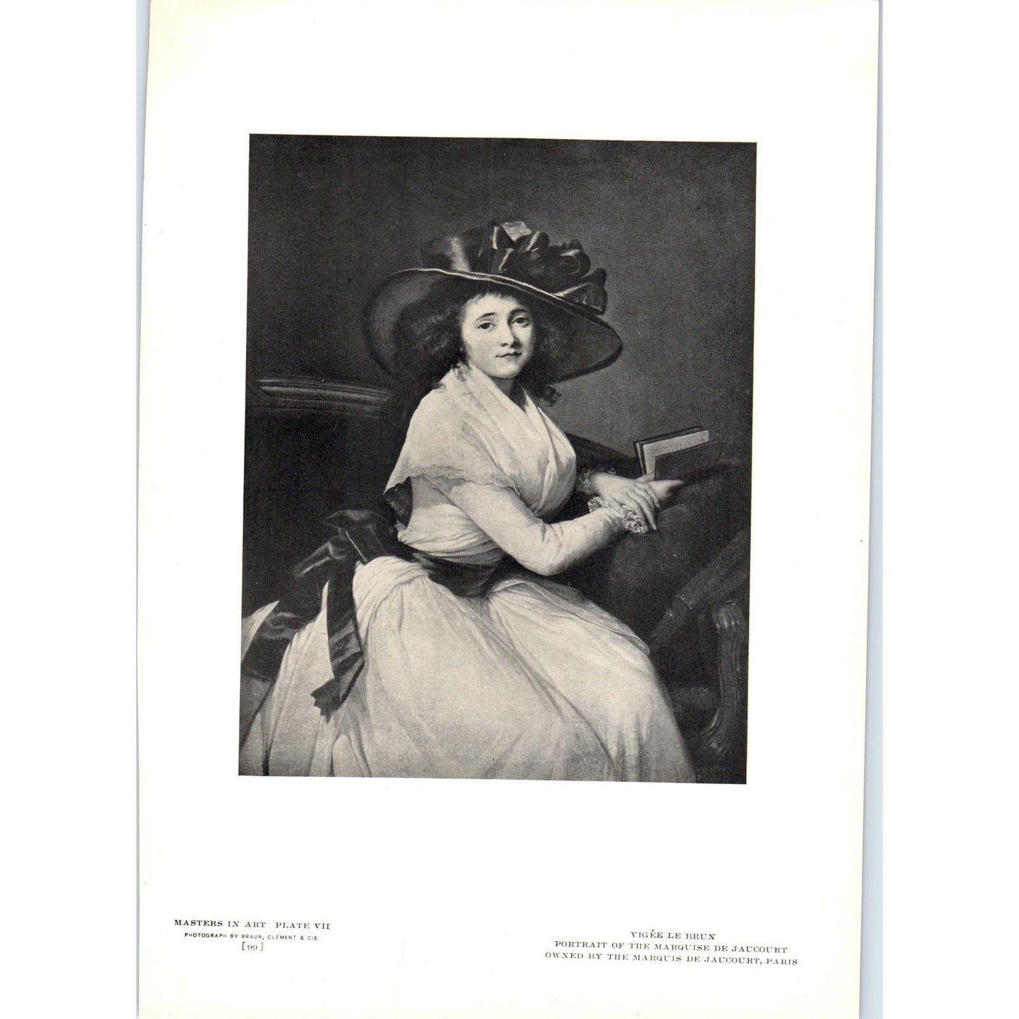 Portrait of The Marquise De Jaucourt - Vigée Le Brun c1905 Art Print D15