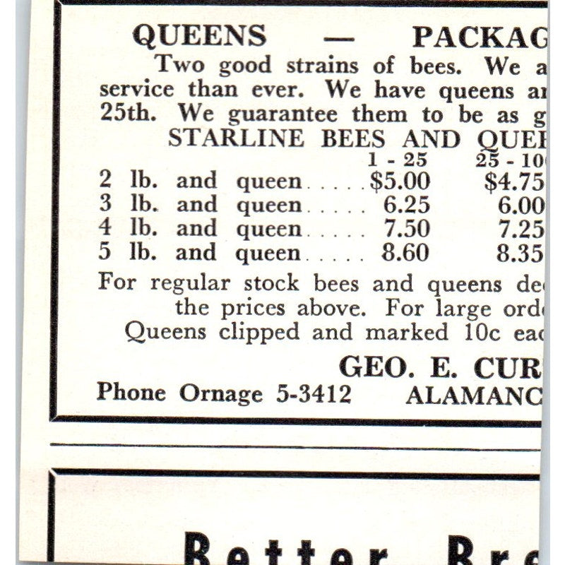 Jeff Rocke Obituary Rocke Apiaries Eureka IL 1961 Magazine Ad AK6-S12