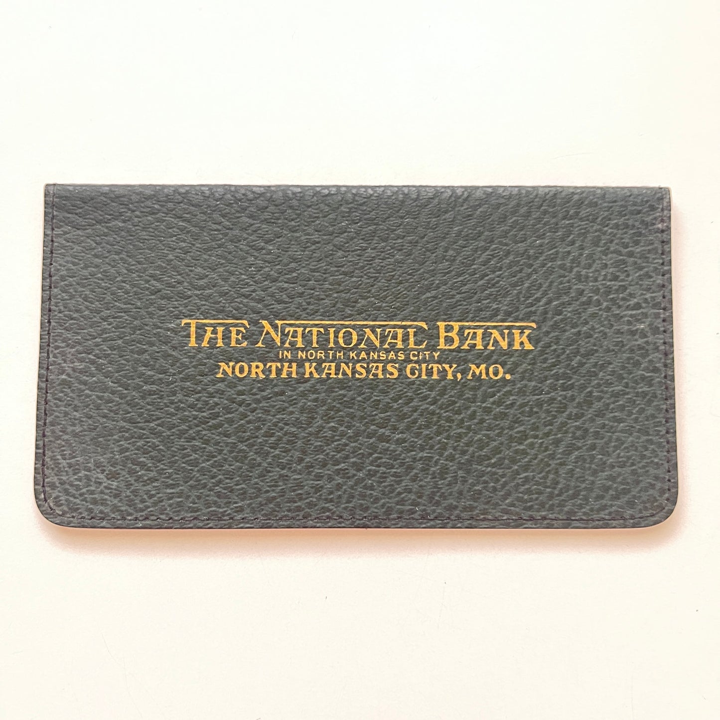 The National Bank in North Kansas City MO Leather Checkbook Holder AK7-5