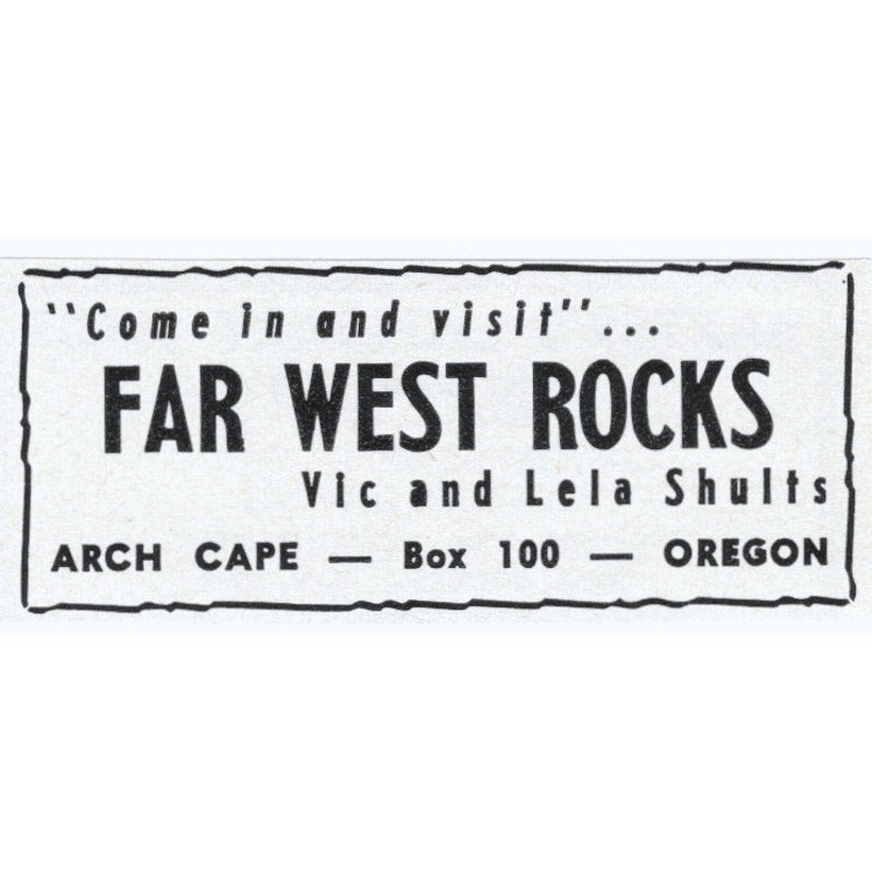 Vic and Lela Shults Far West Rocks Arch Cape Oregon 1964 Magazine Ad AK6-S4