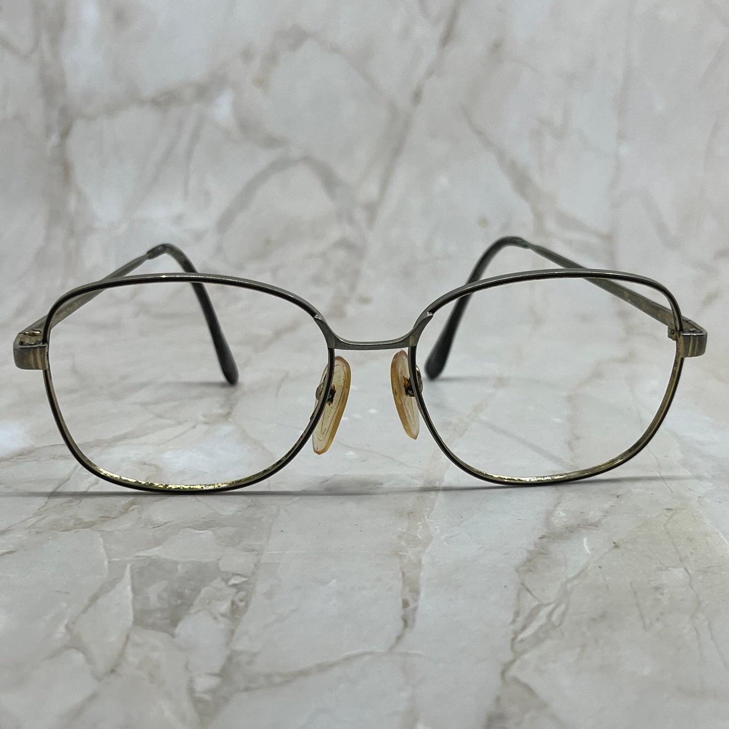 Retro Gold Tone Square Sunglasses Eyeglasses Frames TE9-G5-4