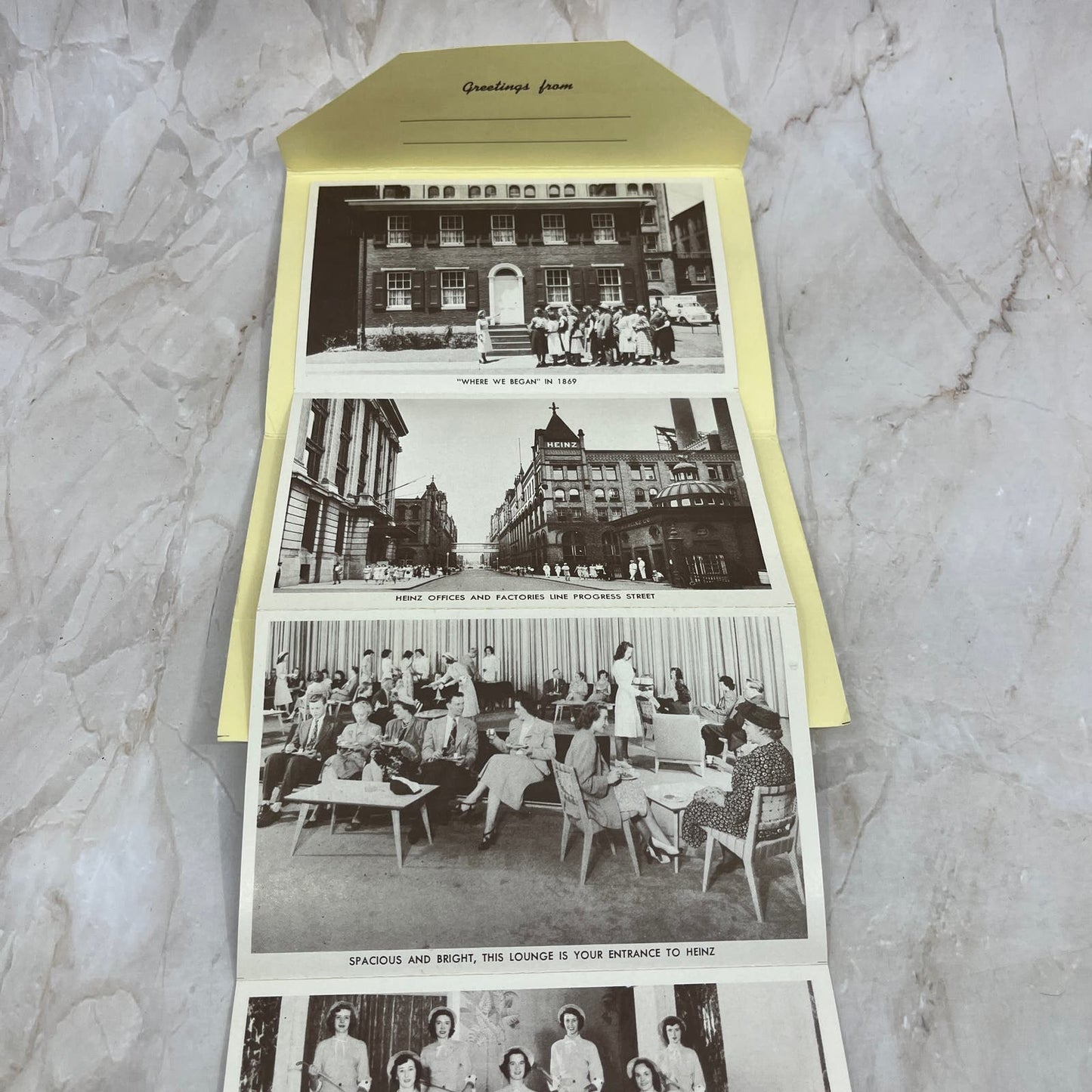 1952 H.J. Heinz Company Pittsburgh PA Souvenir Folder Book Views TI8-S1