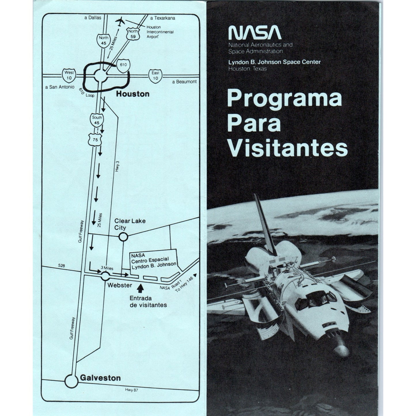 1980s NASA Lyndon B. Johnson Space Center Spanish Program Brochure TF4-BC