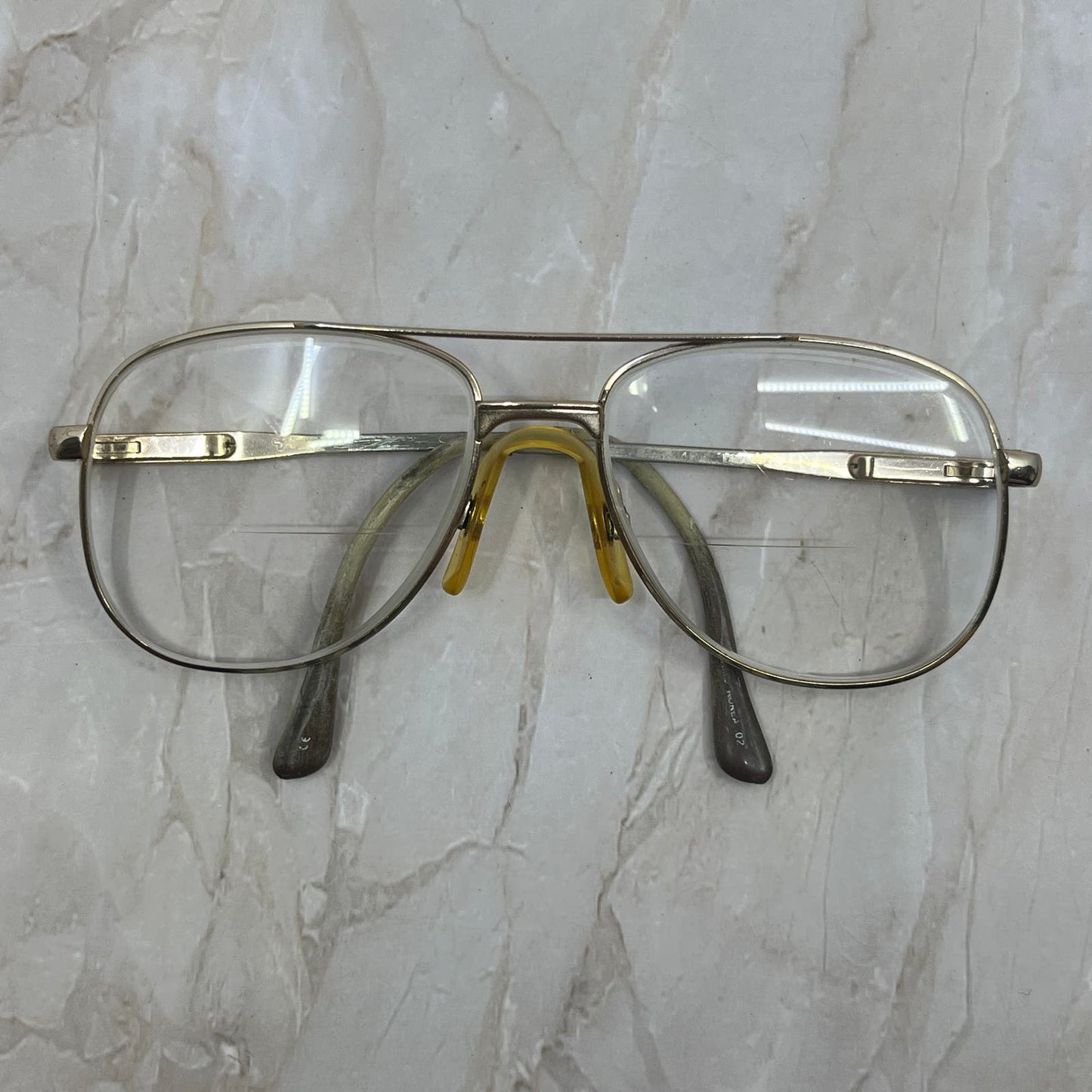 Retro Men’s Gold Tone Aviator Sunglasses Eyeglasses Frames TD7-G4-5
