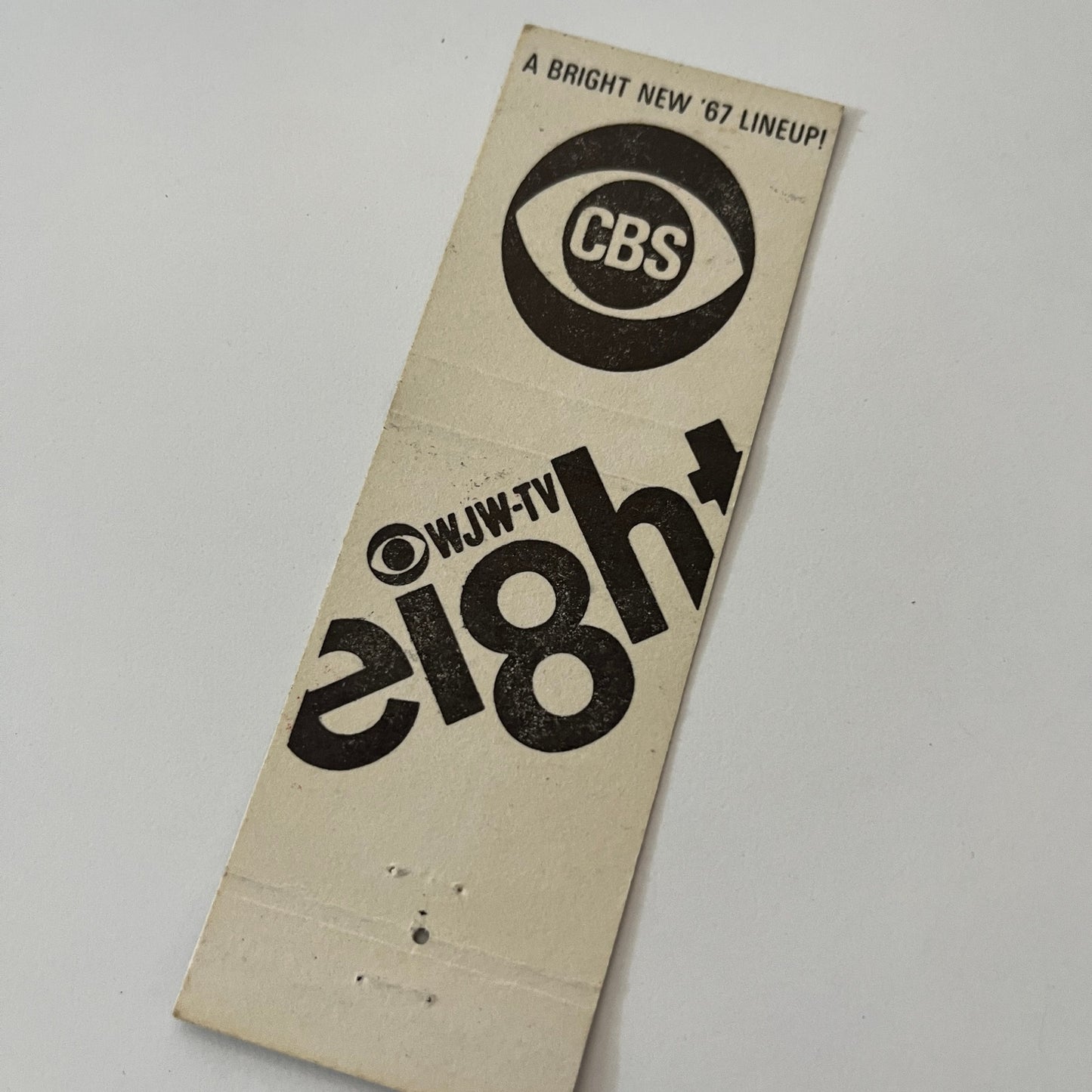 WJW-TV Eight CBS 1967 Vintage Matchbook Cover TB6-MB2-1
