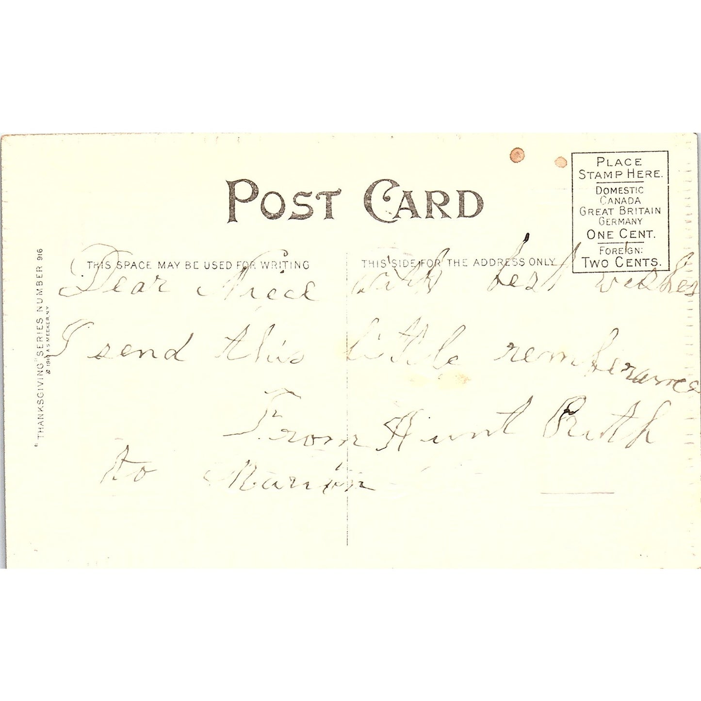 Antique Thanksgiving Turkey Embossed c1910 Postcard AG5-M1