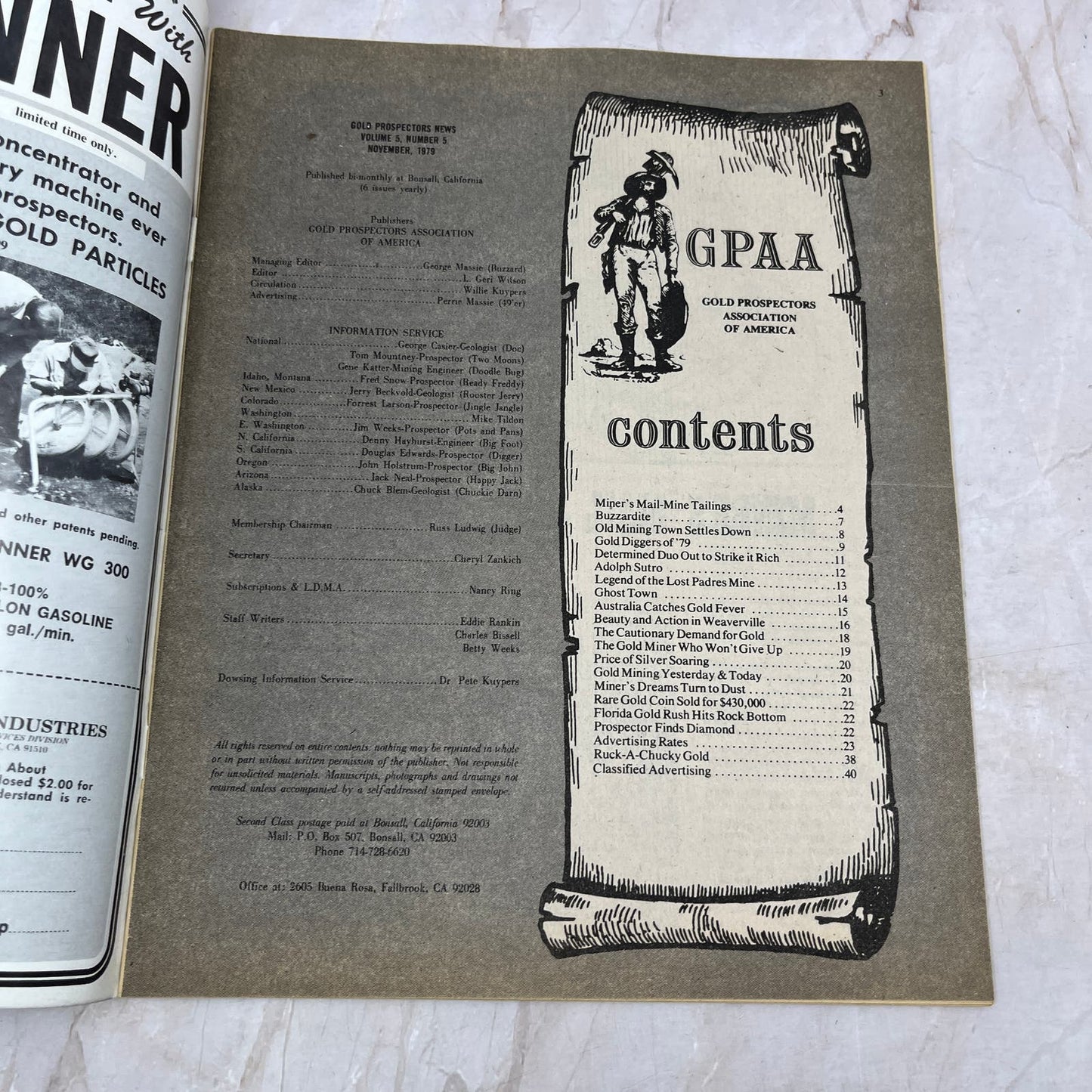 1979 Nov - Gold Prospecting News Magazine - Treasure Hunting Prospecting M11