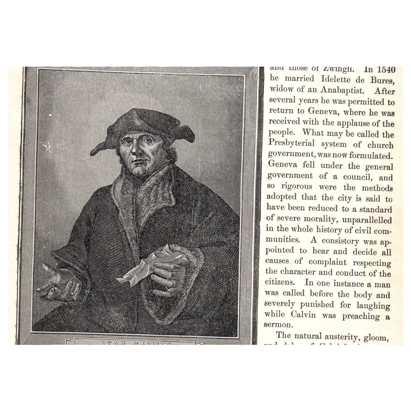 Zwingli's Death at Kappel Weekner 1911 Engraving Print AF5-9