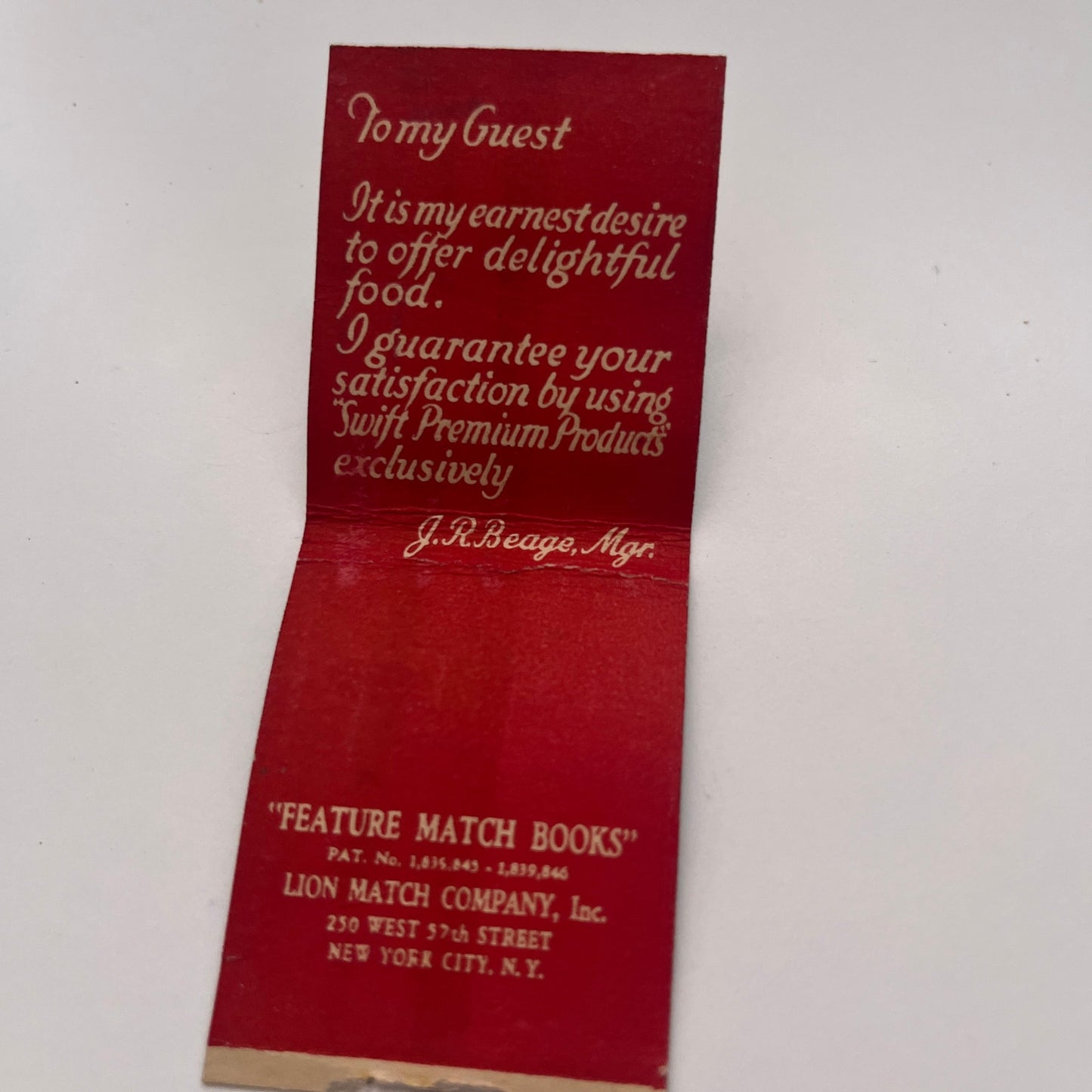 Alpini Village 792 Beacon St. Boston MA Vintage Matchbook Cover TB8-MB-3