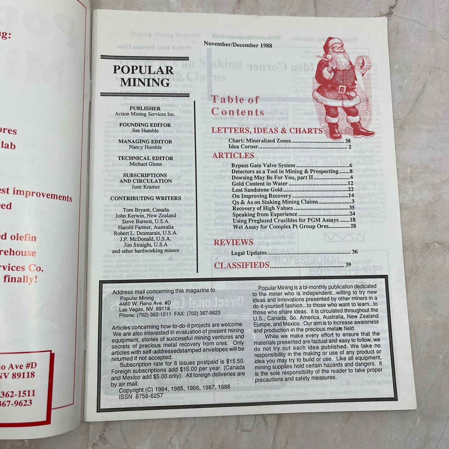 1988 Dec - Popular Mining Magazine - Treasure Hunting Gold Prospecting M19