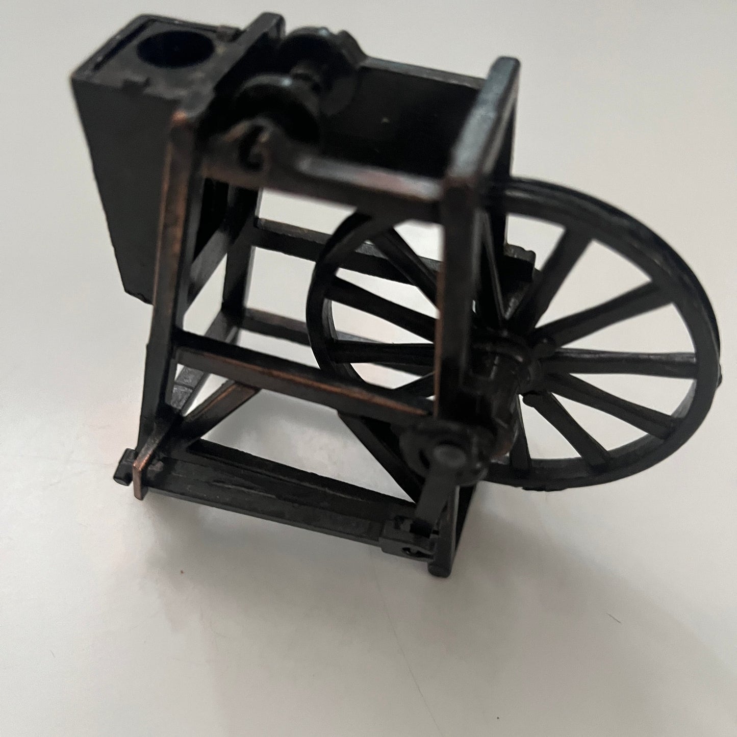 1960s Spinning Wheel Die Cast Pencil Sharpener Dollhouse Miniature TK3