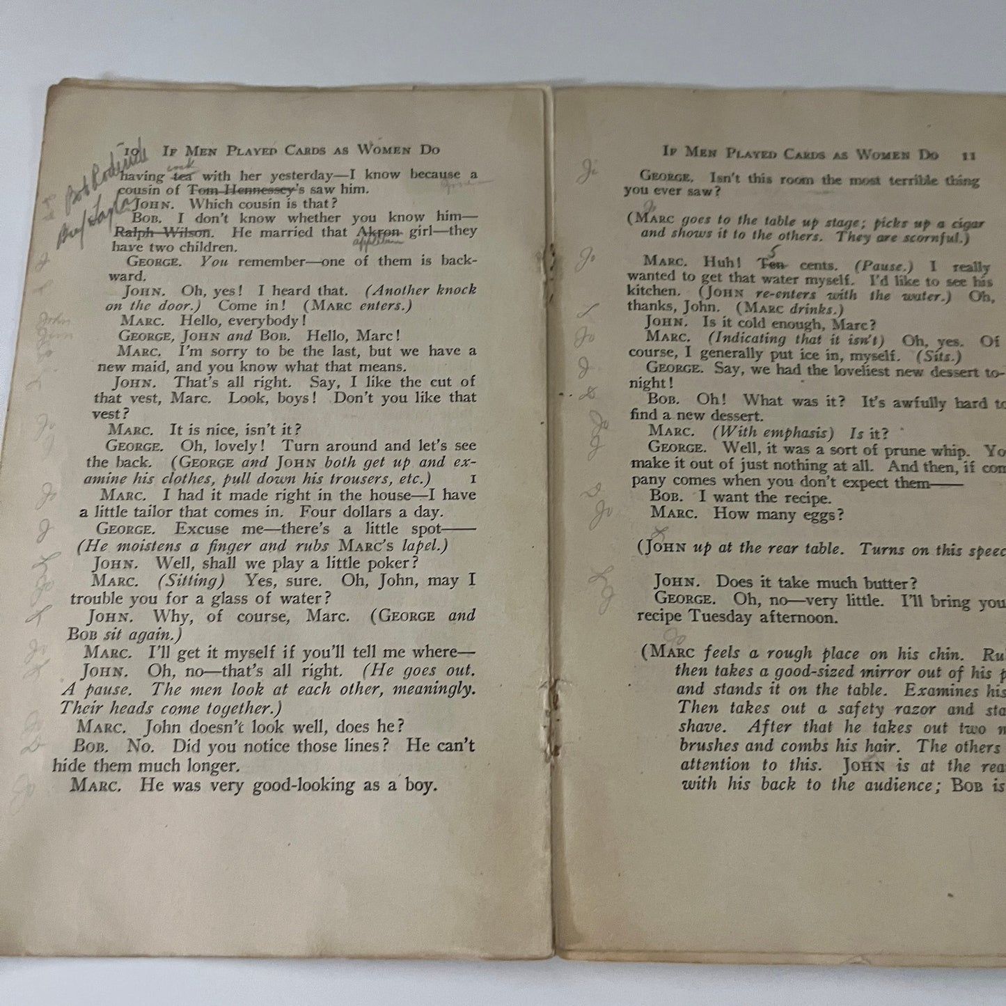 1928 If Men Played Cards as Women Do One-Act Play No. 548 TE2-BB