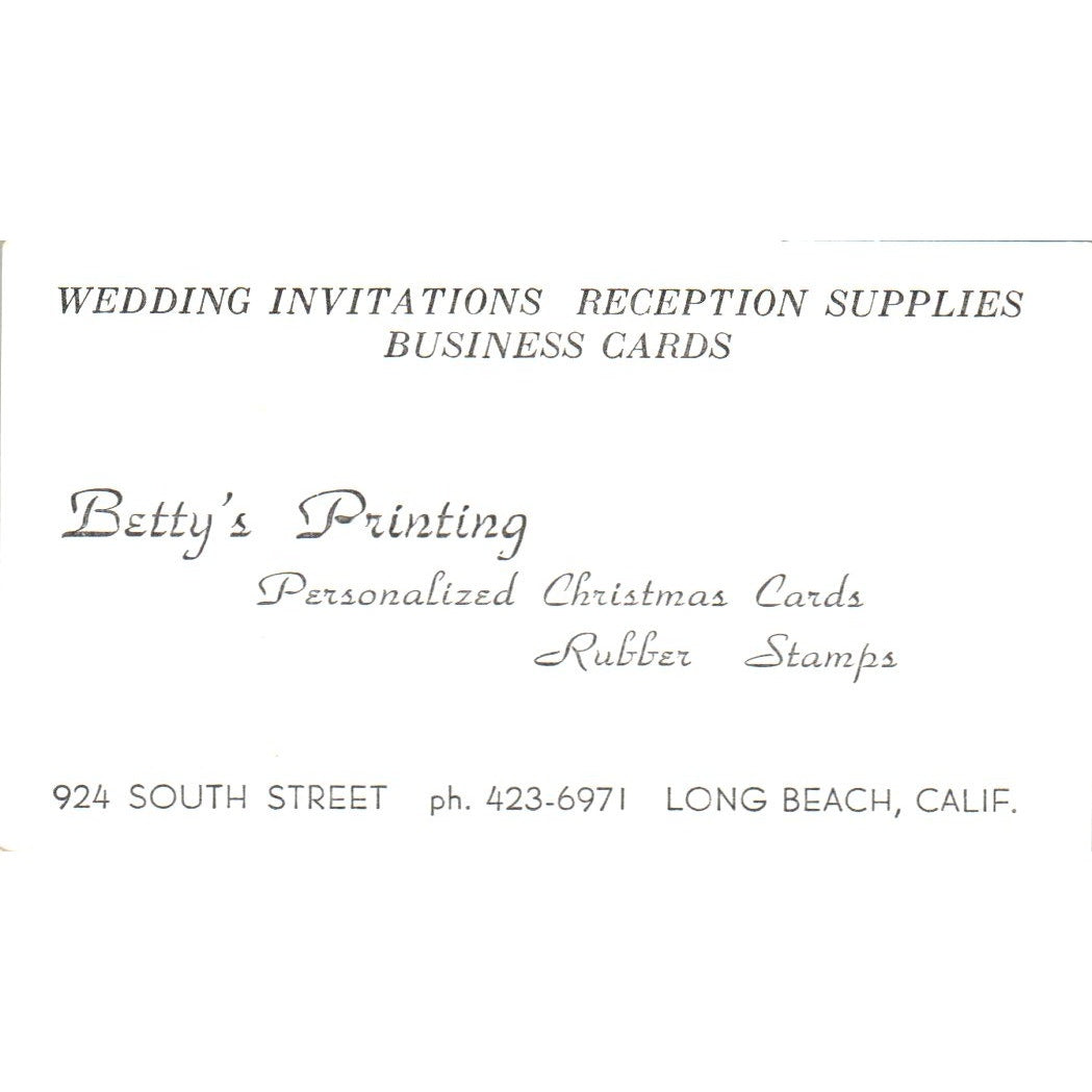 Stafford Radio Television & Radio Repair Long Beach Vintage Business Card SD4-B3