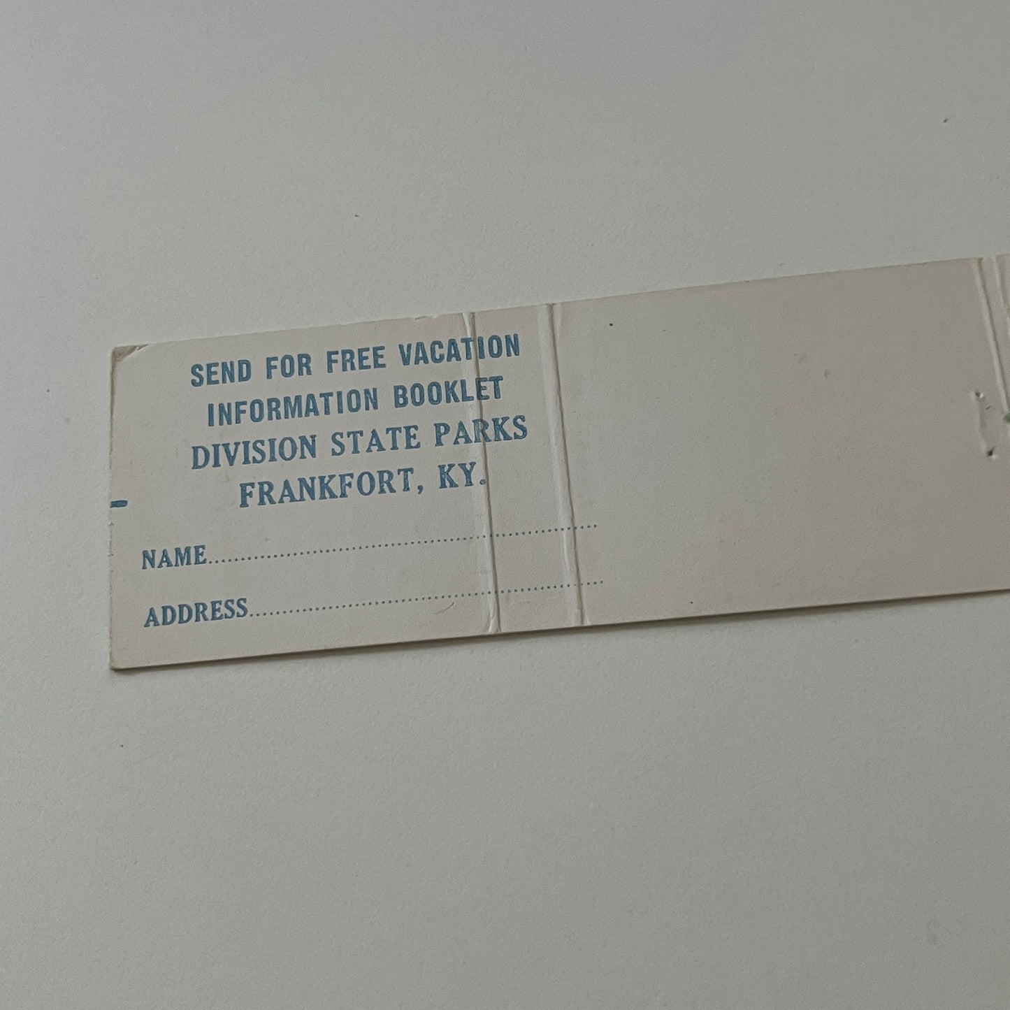 Audubon State Park Henderson Kentucky Vintage Matchbook Cover TB6-MB2-5