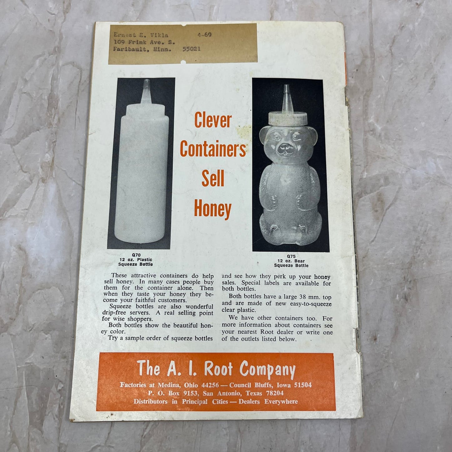 1968 Sept COVERLESS Gleanings in Bee Culture Magazine Bees Beekeeping Honey TD7