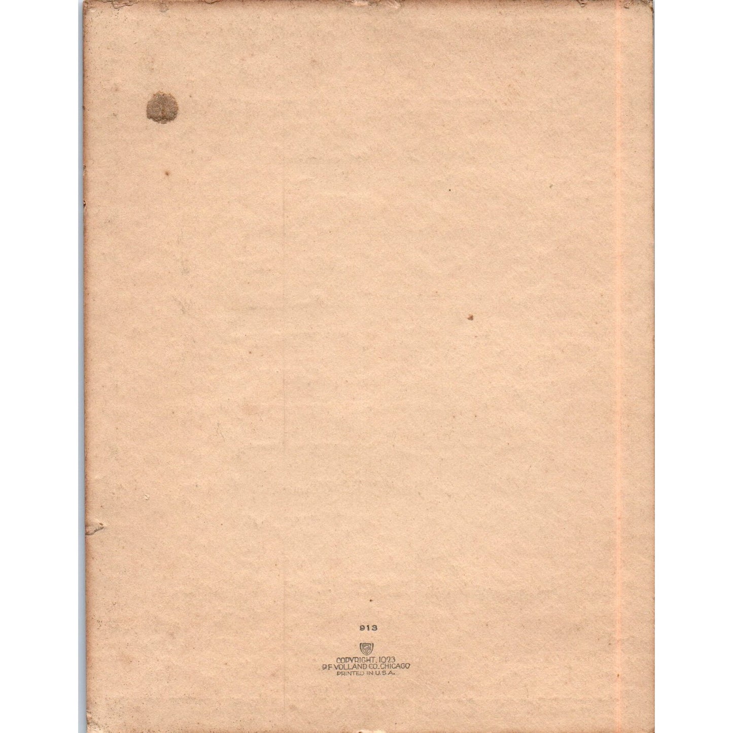 1923 Art Nouveau Poem Card "Taint" P.F. Volland 4x5 AF7-E11