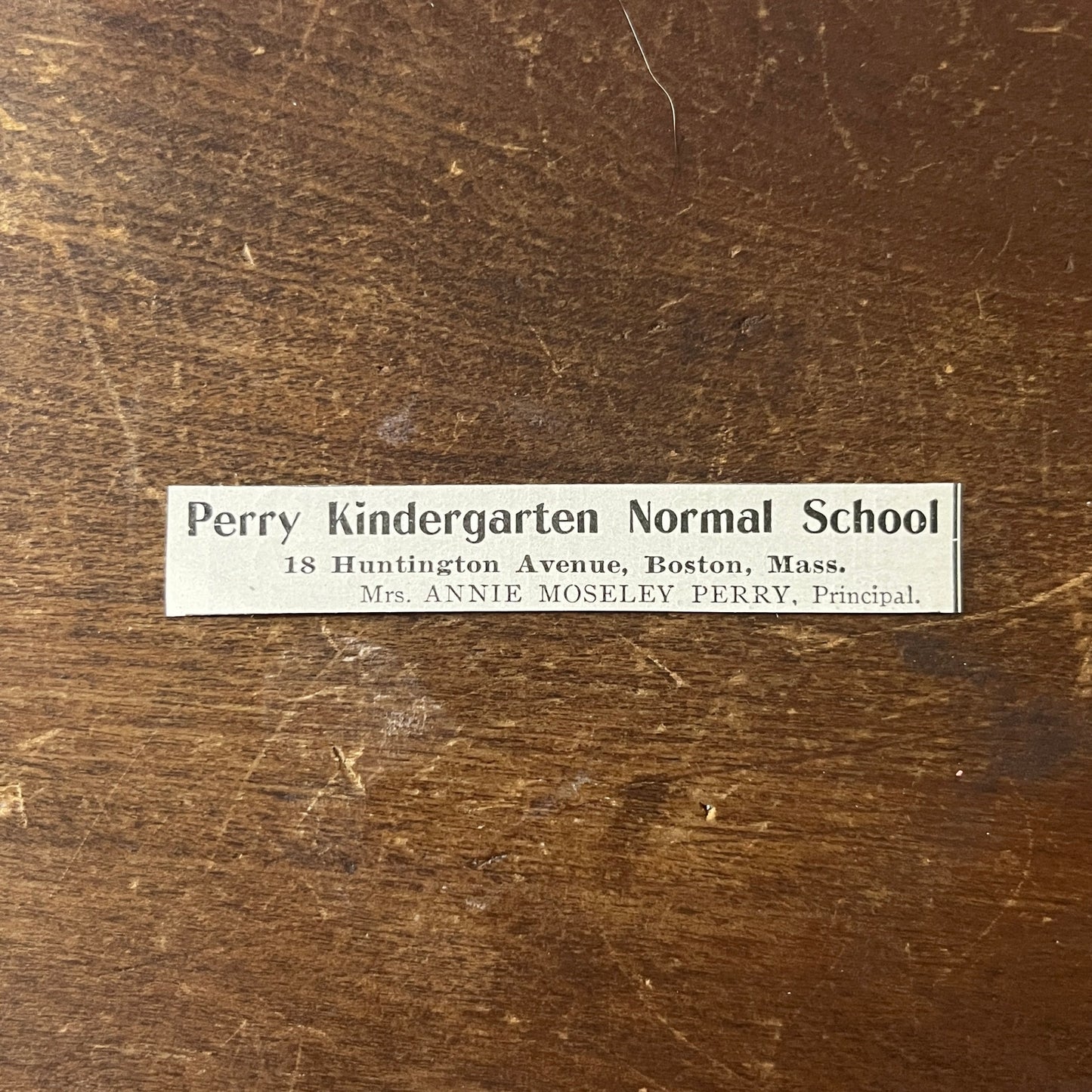 Perry Kindergarten Normal School Annie Moseley Perry Boston MA 1903 Ad AF8-S30