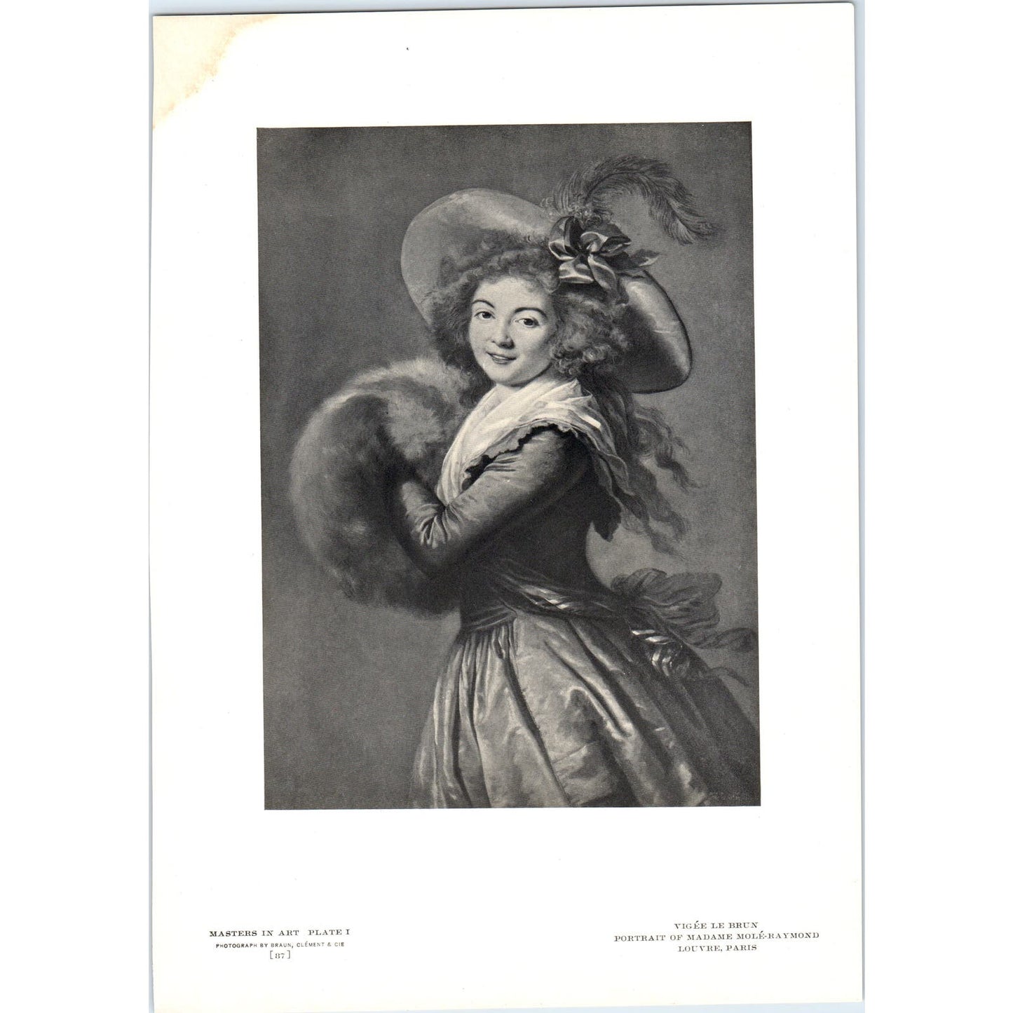 Portrait of Madame Molé-Raymond - Vigée Le Brun c1905 Art Print D15