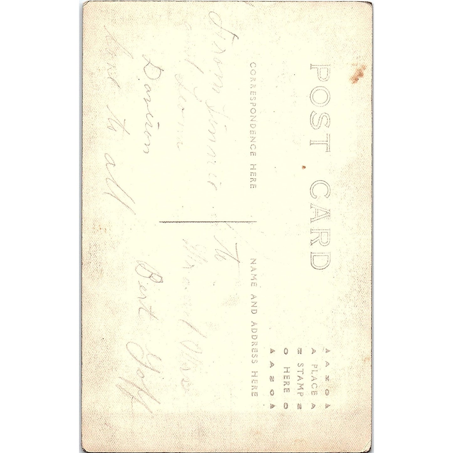 Linnie & Leona Davison to Bert Goff Antique Real Photo RPPC Postcard PE14