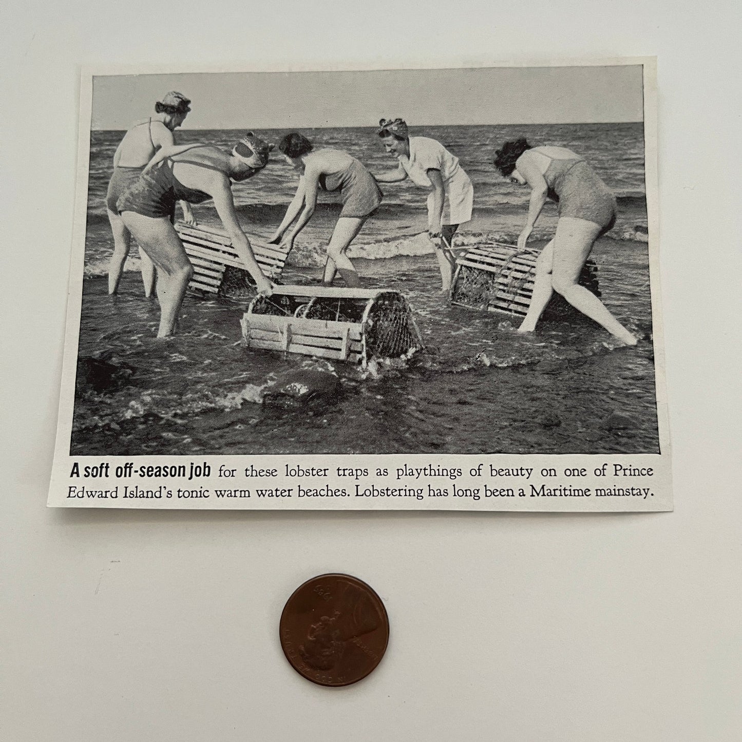 A Soft Off-Season Job Lobstering PE Canada 1941 Magazine Picture SAG4-H2