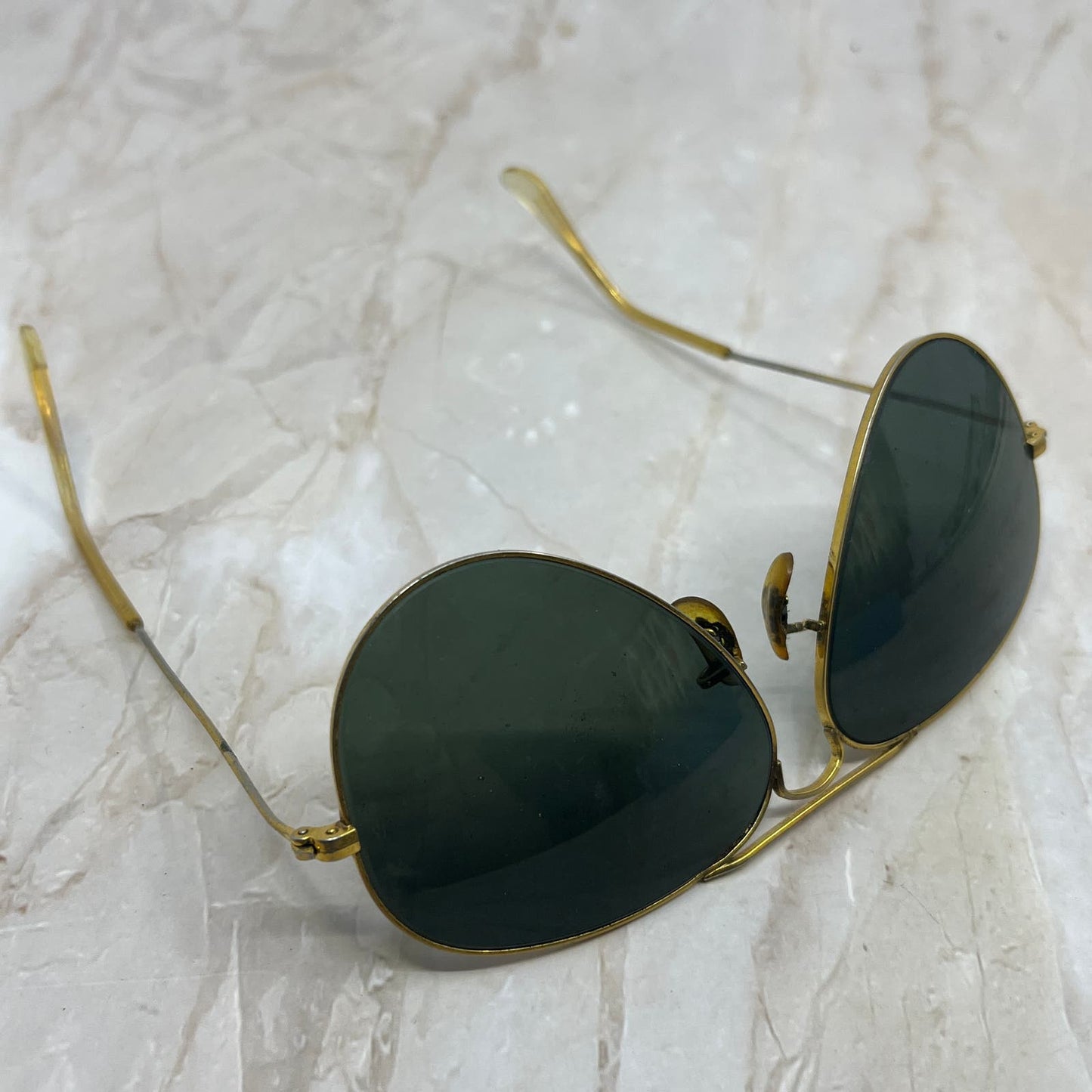 Retro Men’s Gold Tone Aviator Sunglasses Eyeglasses Frames TD7-G5-4