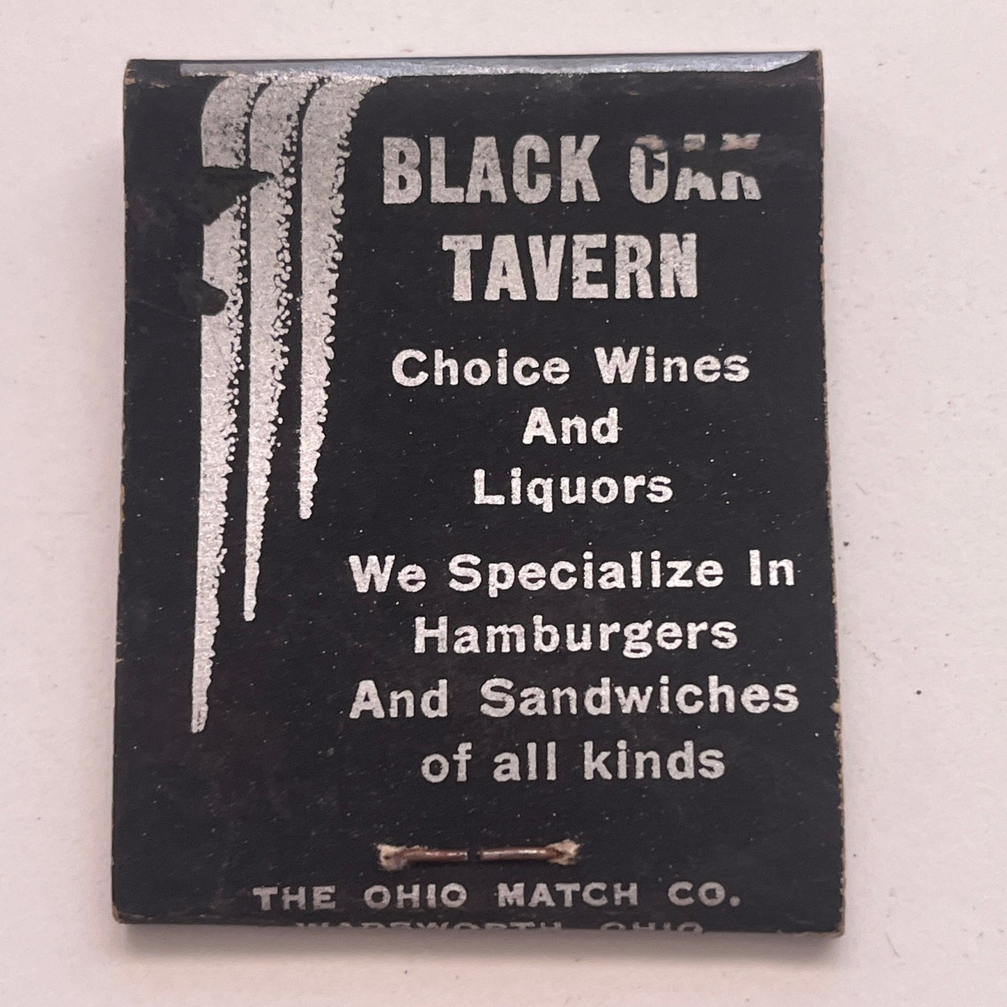 Black Oak Tavern On Route 121 Swede & Shorty Vintage Matchbook Cover TB8-MB2-9