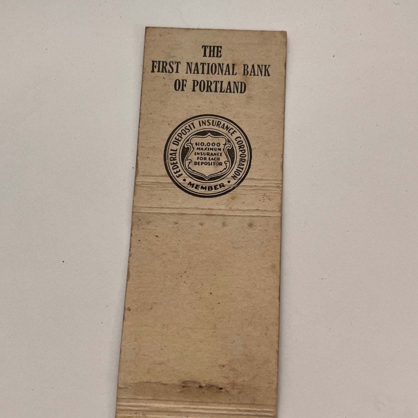 First National Bank of Portland IN Vintage Matchbook TB6-MB2-15