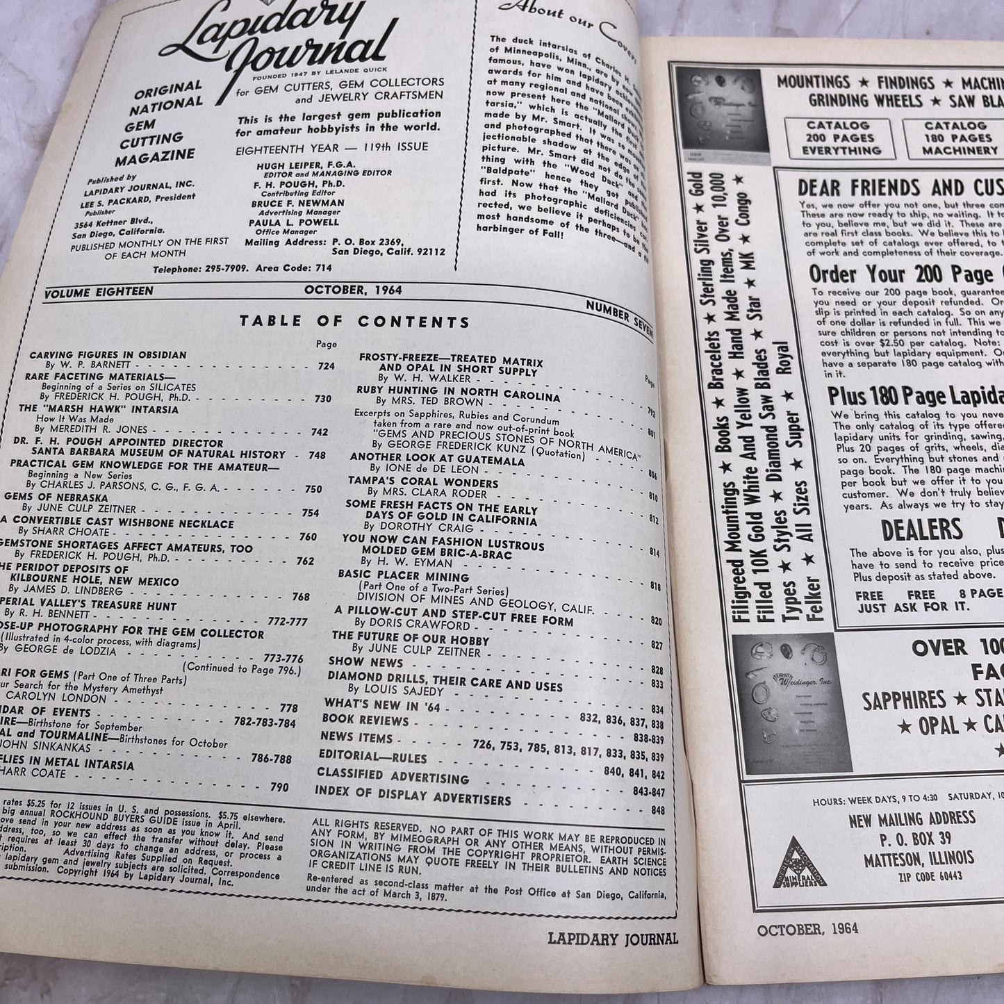 Carving Figures in Obsidian - Lapidary Journal Magazine - Oct 1964 M22