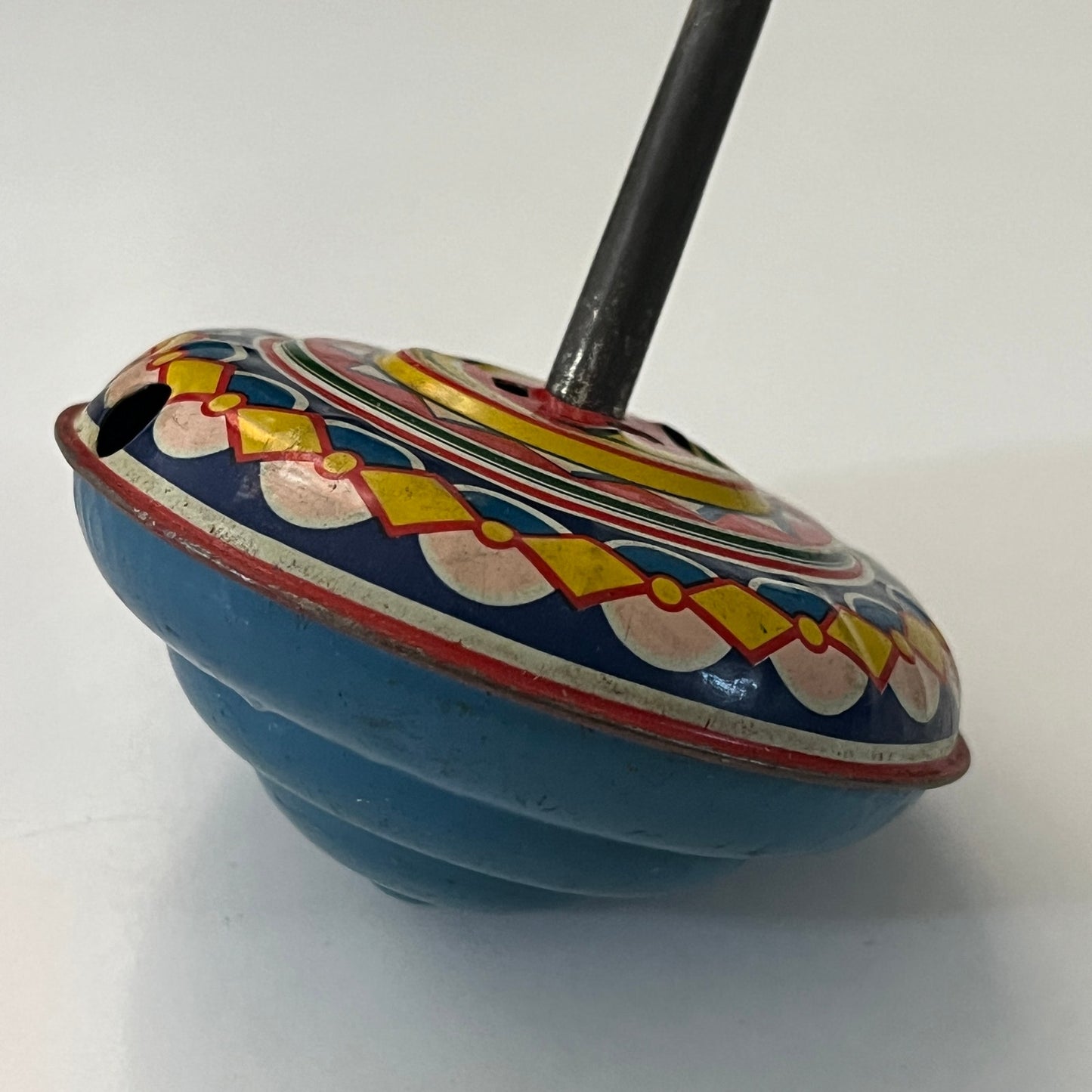 1950s Vintage Humming Spinning Top Toy SD Korea Tin Litho Toy TK3