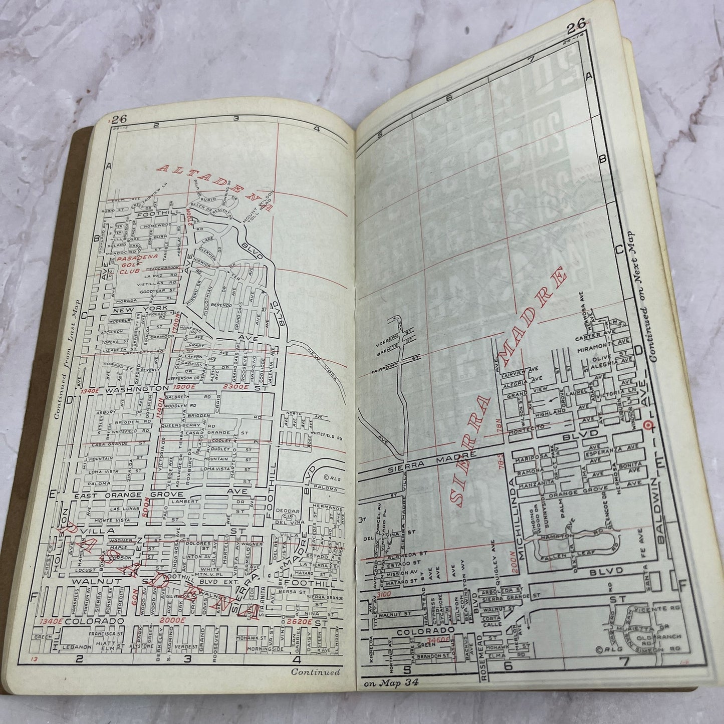 1940 Gillespie’s Street Guide Booklet Los Angeles Hollywood California TH9-CB