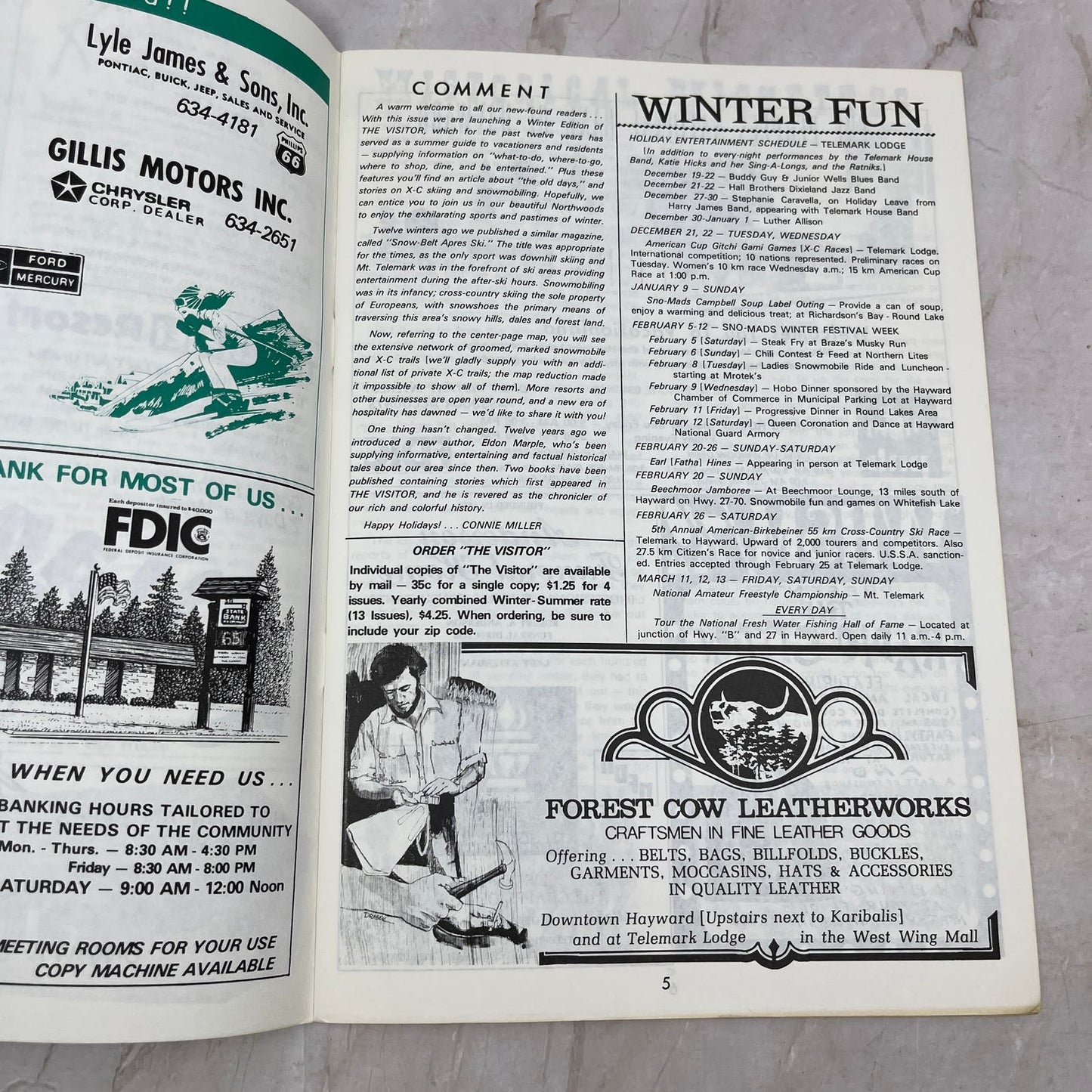 1976 Dec 15 - NW Wisconsin Visitor Guide Bayfield County Cable Hayward M11