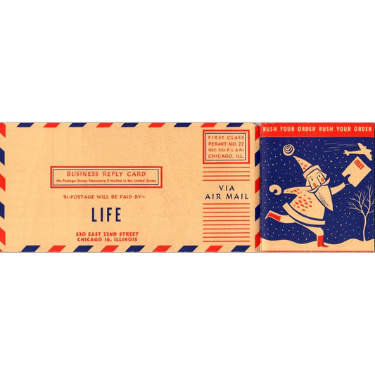 1940s Life Magazine Christmas Postal Mailing Card AI9-H3
