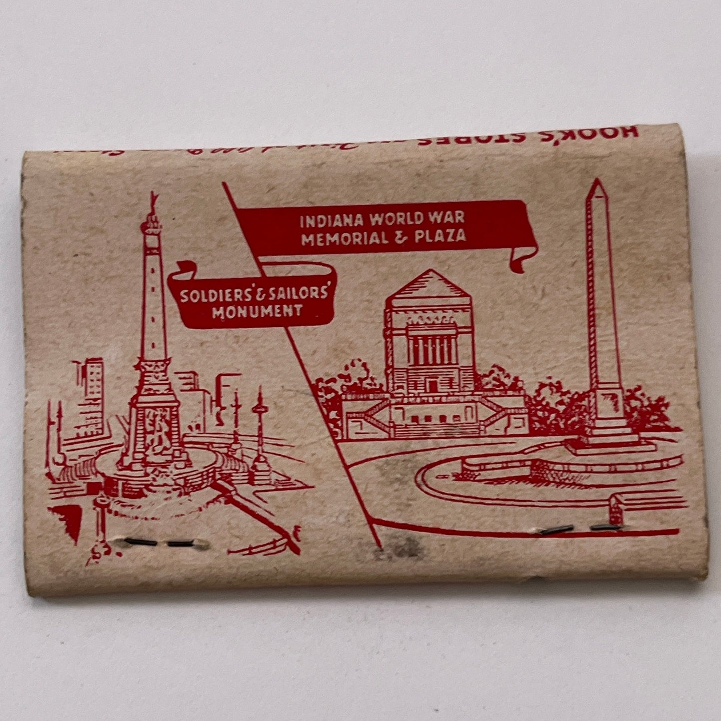 Souvenir of Indiana State Capitol Vintage Matchbook Cover TB8-MB3-7