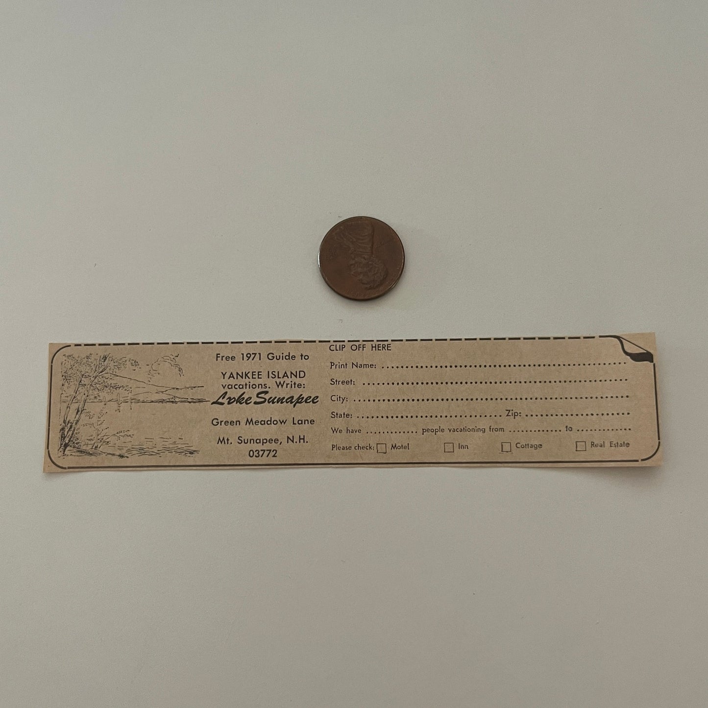 Lake Sunapee Yankee Island Vacations Sunapee NH 1971 Magazine Ad SAG4-H1