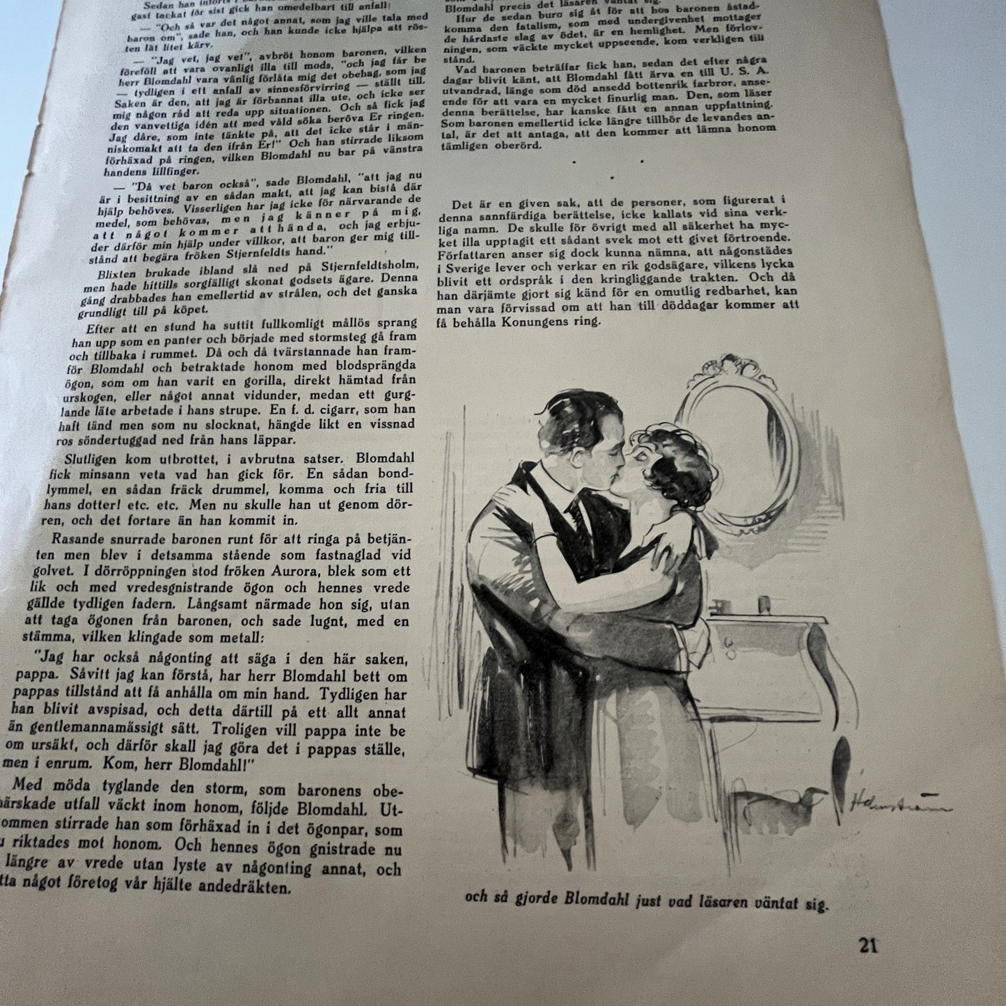 Den Nyckfulla Fortuna by J.E. Lindblad 4 Pages 1924 Swedish Story V27-4