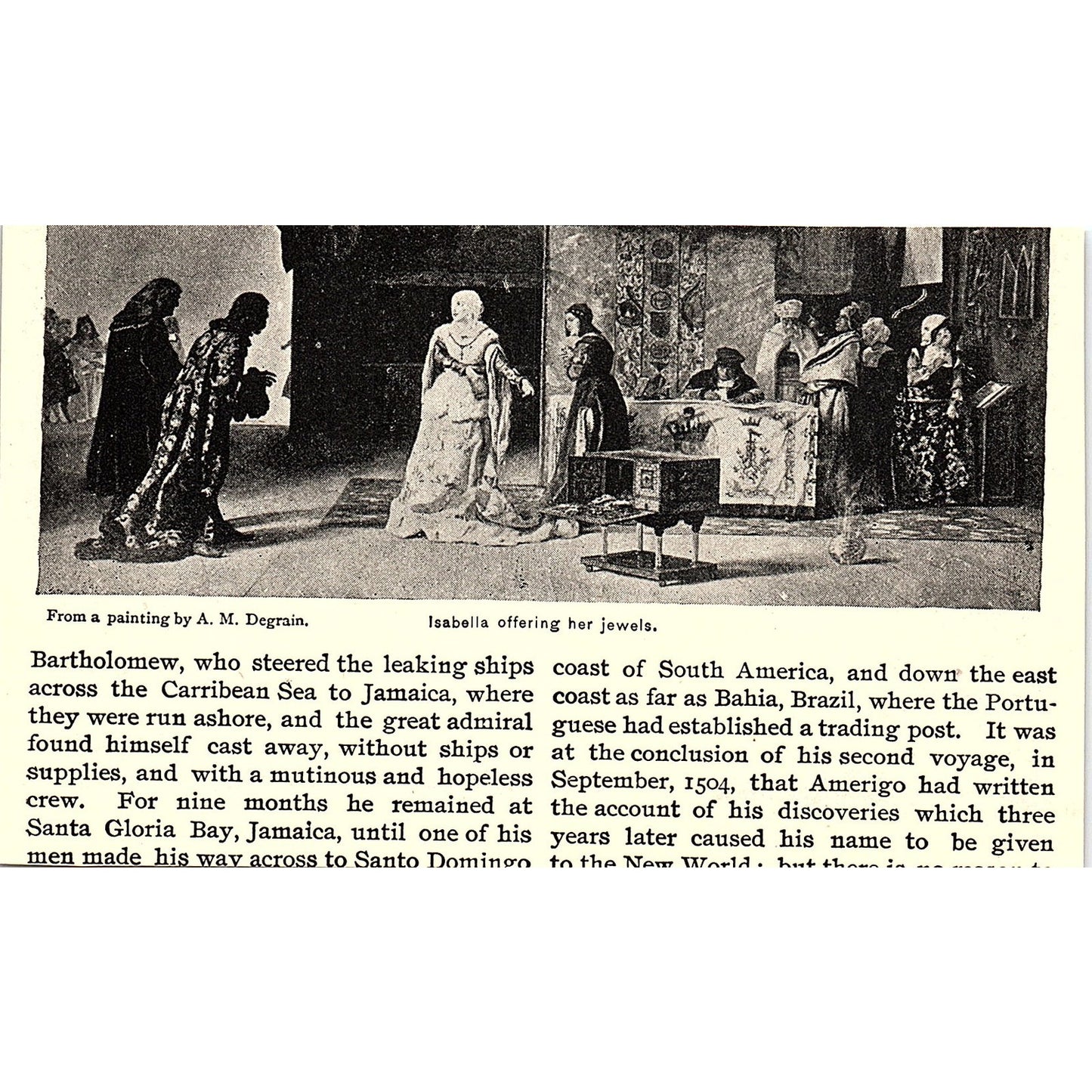 Photo Showing Coast of Honduras Where Columbus Landed 1892 Art Print AG2-9