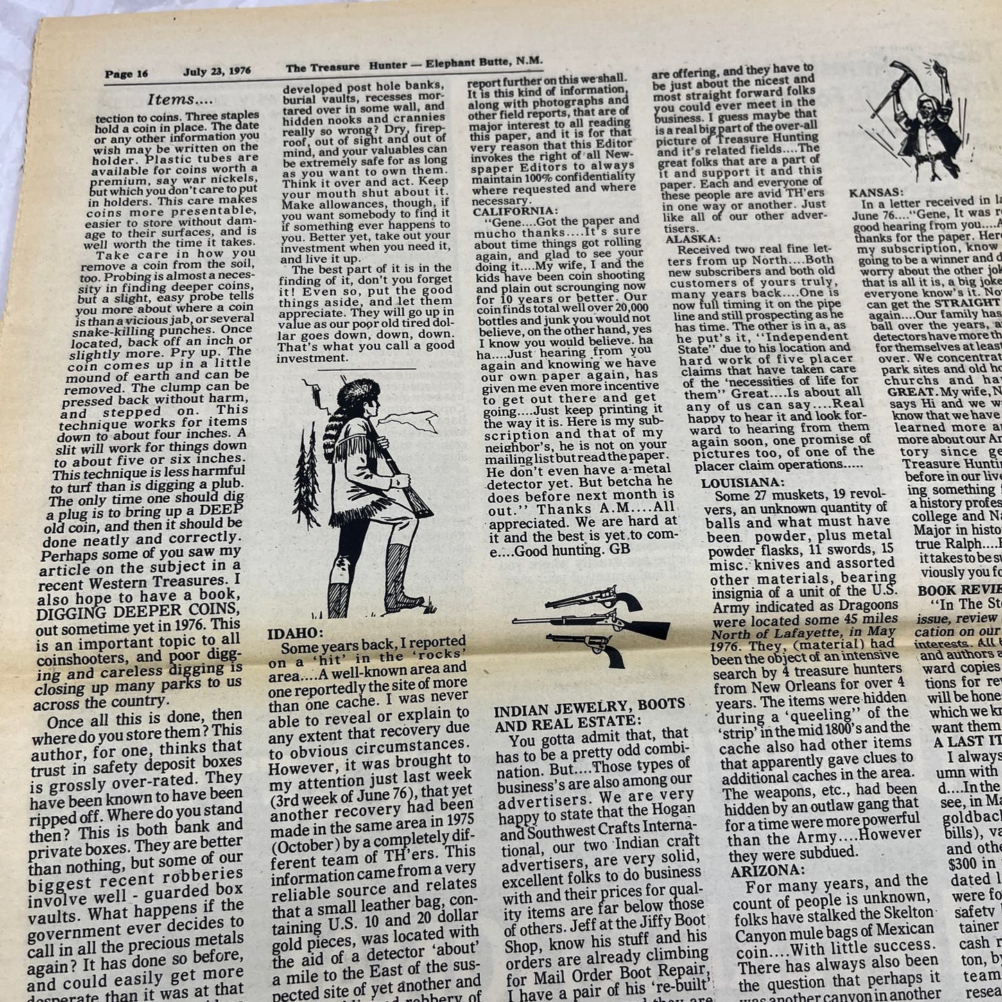 1976 July - In the Steps of the Treasure Hunter Newspaper Elephant Butte NM M11