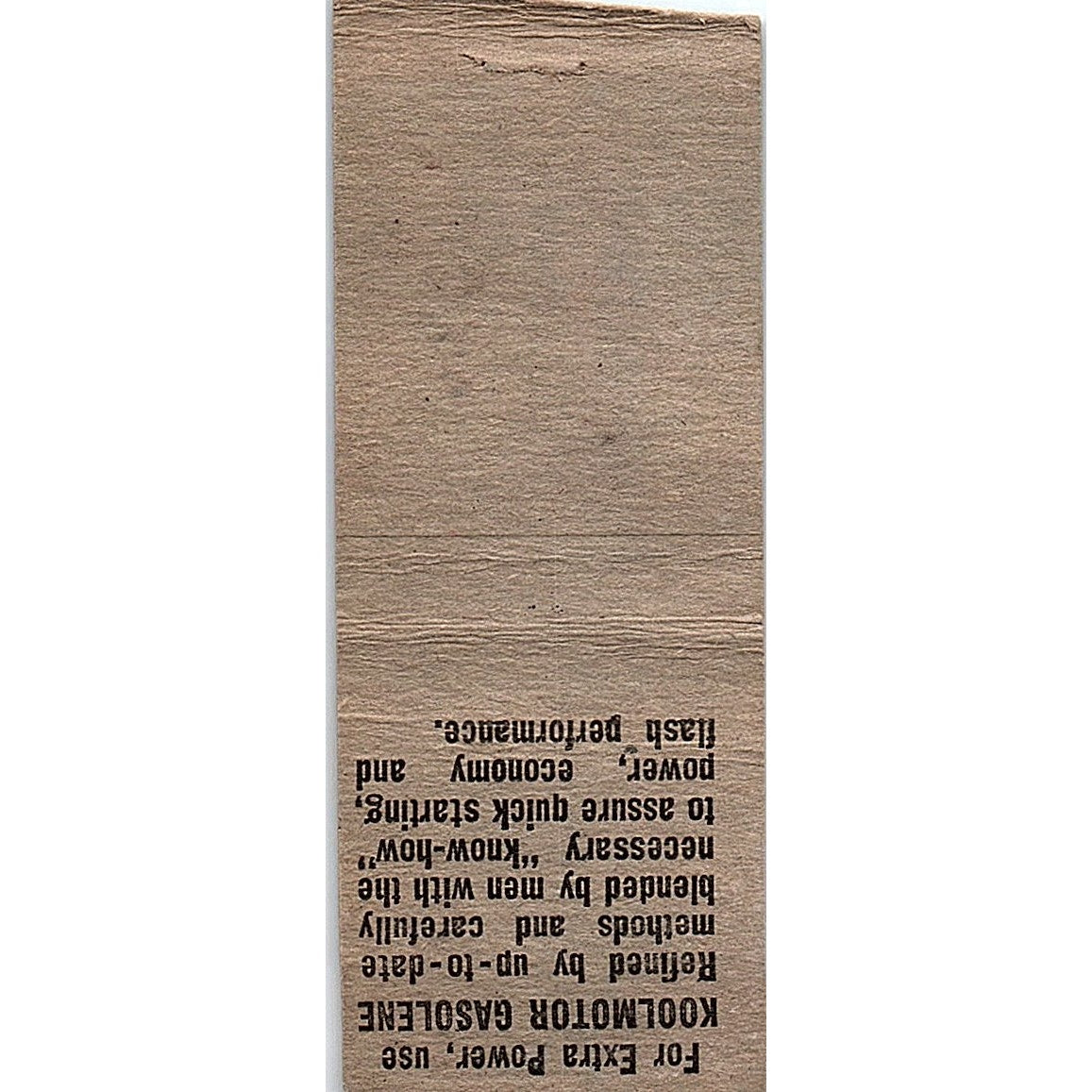 Robert Rust Koolmotor Gasoline Eau Claire WI Vintage Matchbook Cover SE5-Y2