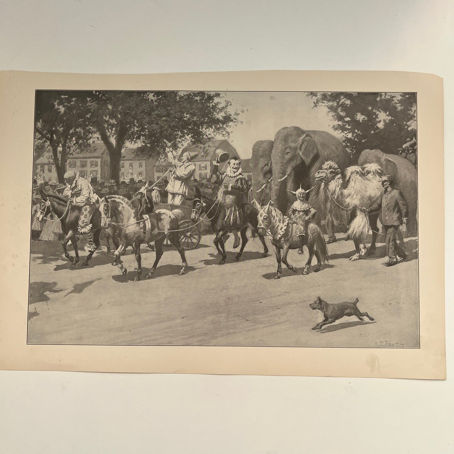 Circus Day - Circus Scene - Original 1904 A.B. Frost Art Print V26-4