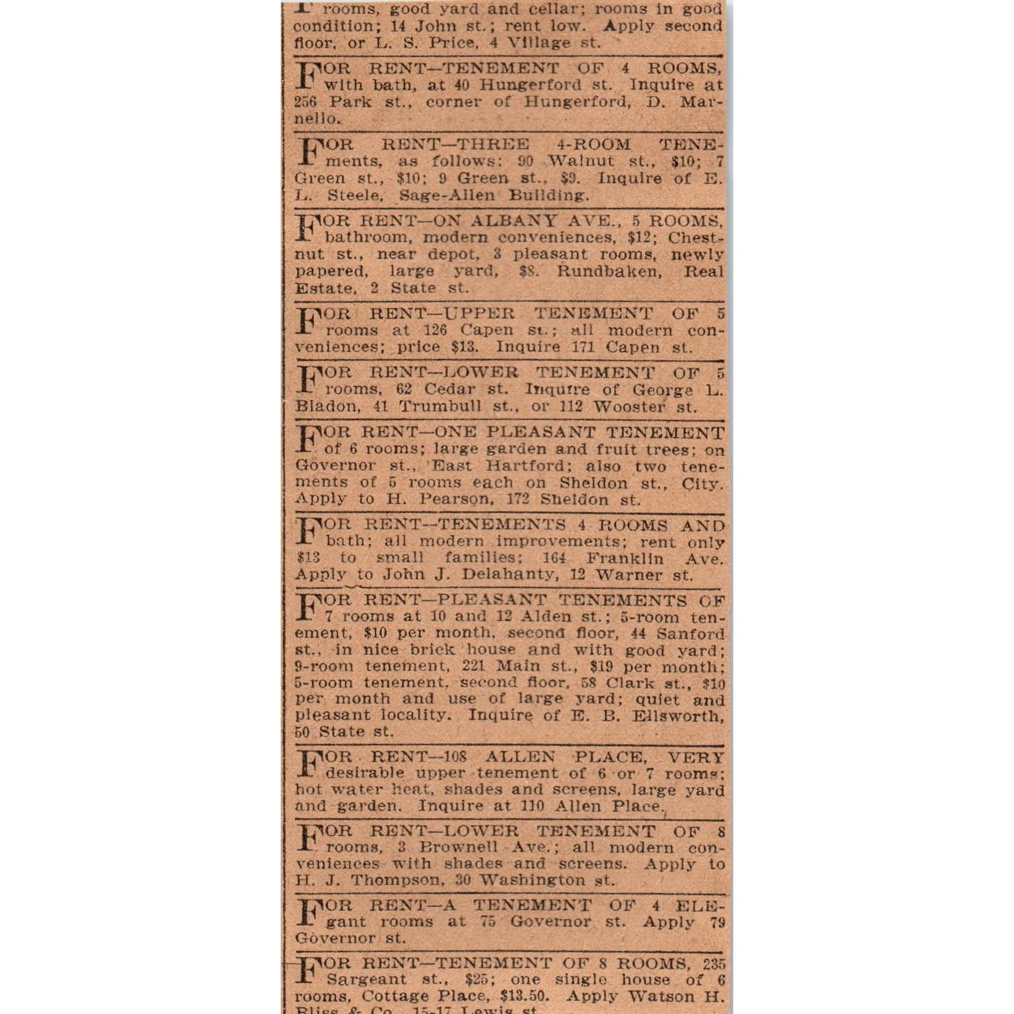 The Lathrop Co Senior Rye Whiskey Hartford 1901 Newspaper Ad AD8-H3