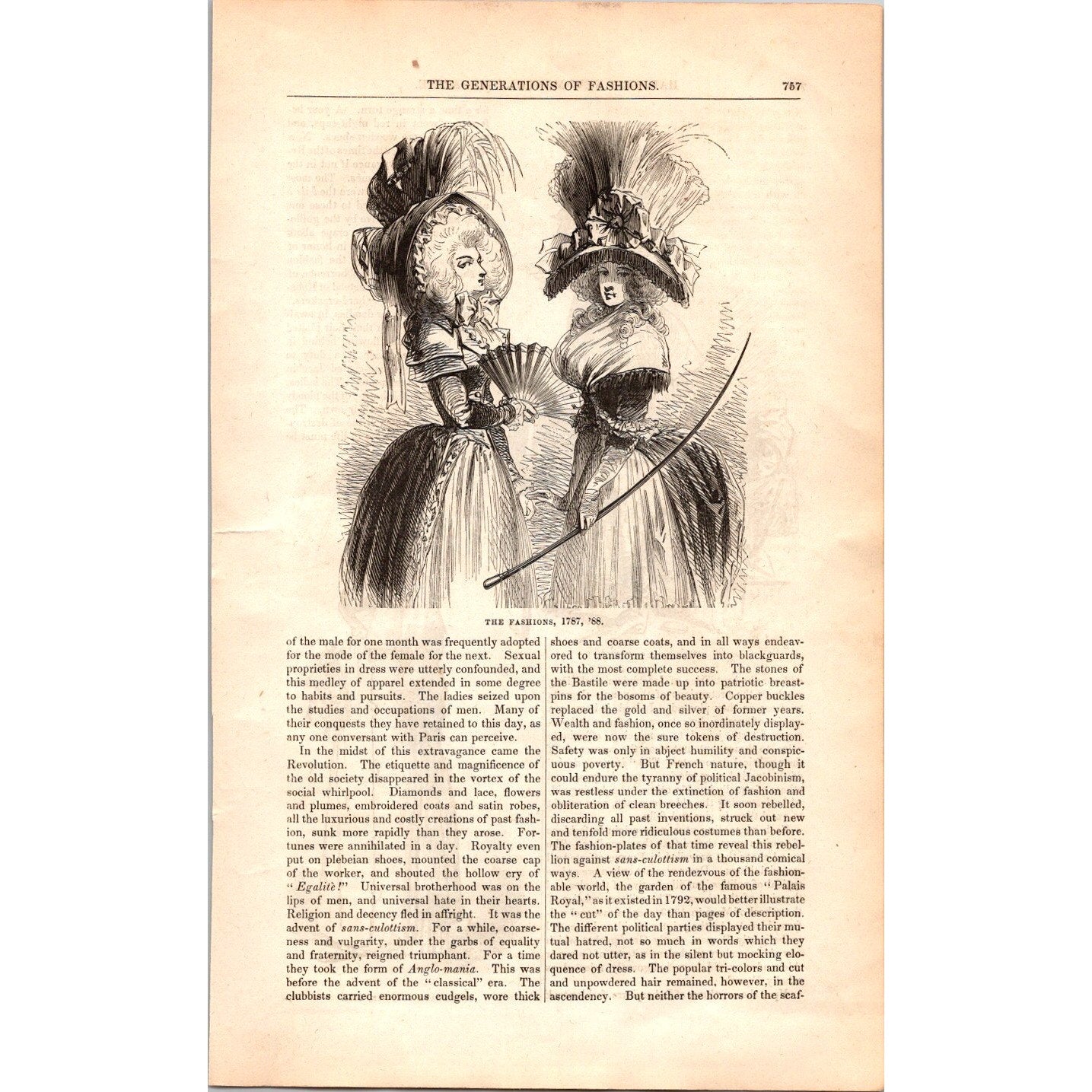 The Generations of Fashions - Ladies Fashion 7 Pages 1854 Article I19