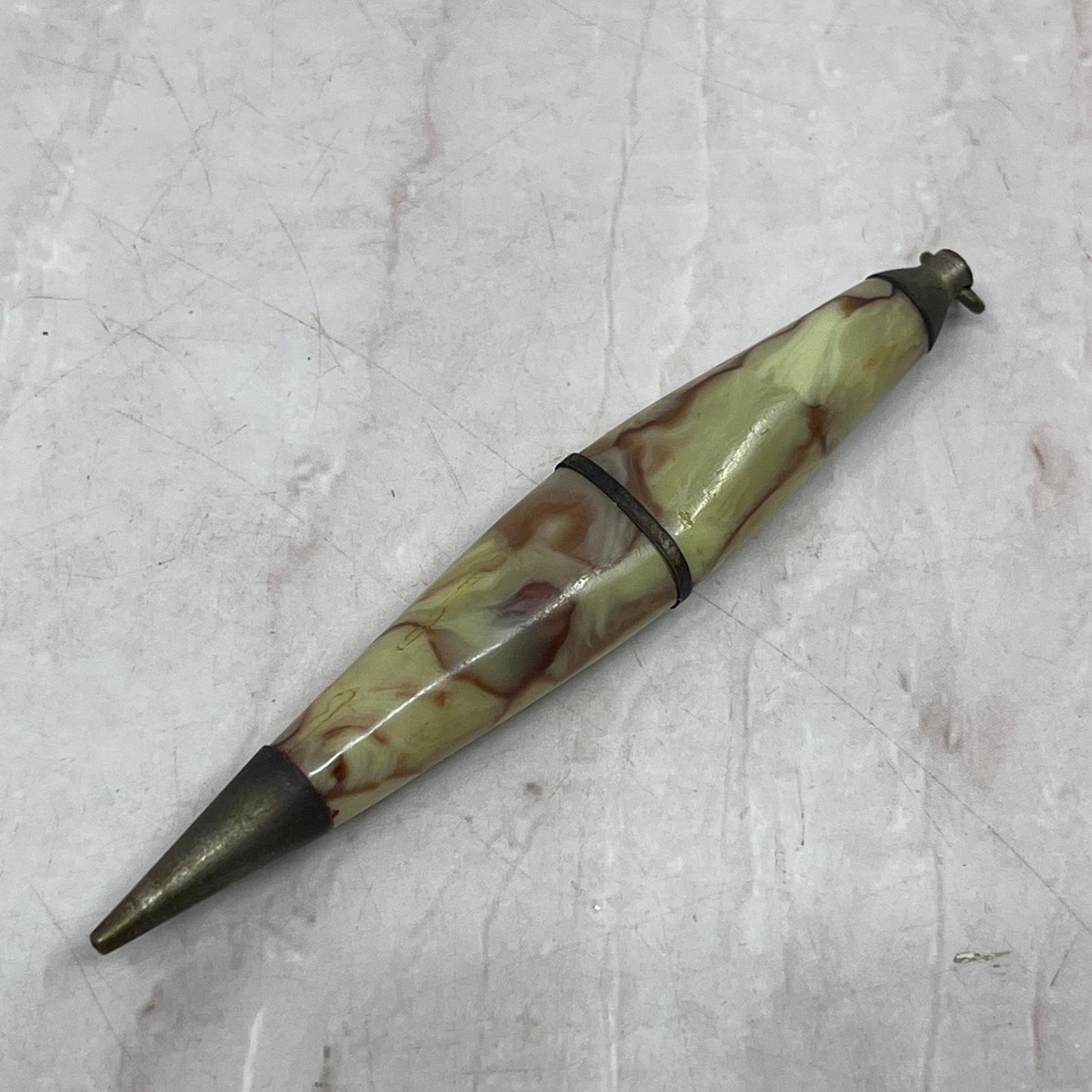 Small Marbled Celluloid Vintage Mechanical Pencil SB8-Y2