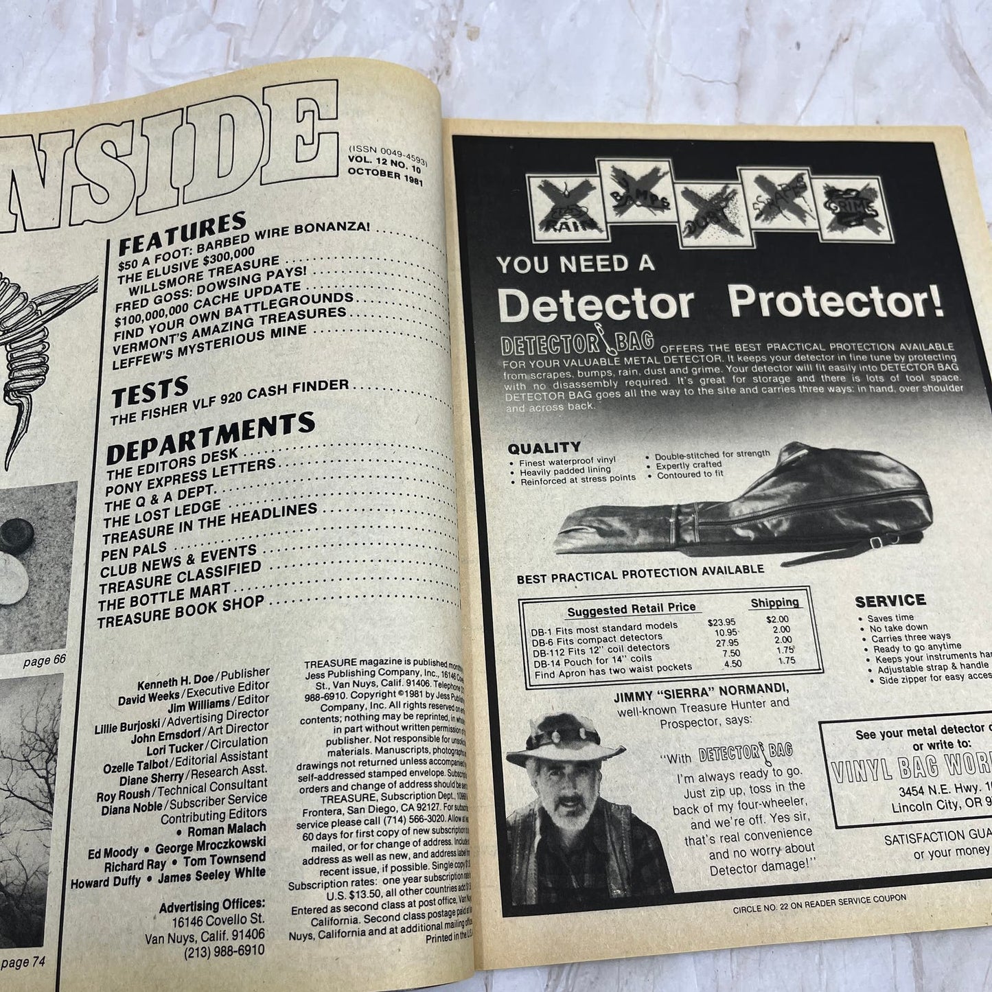 1981 Oct - Treasure Magazine - Treasure Hunting Metal Detecting Gold Coins M10