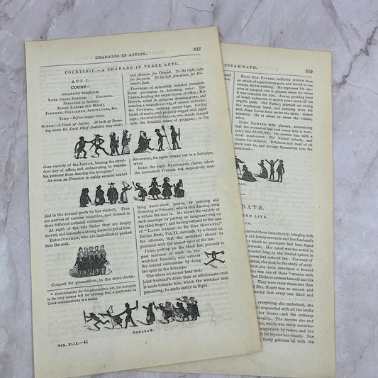 1857 Original Article - Courtship - A Charade in 3 Acts D19