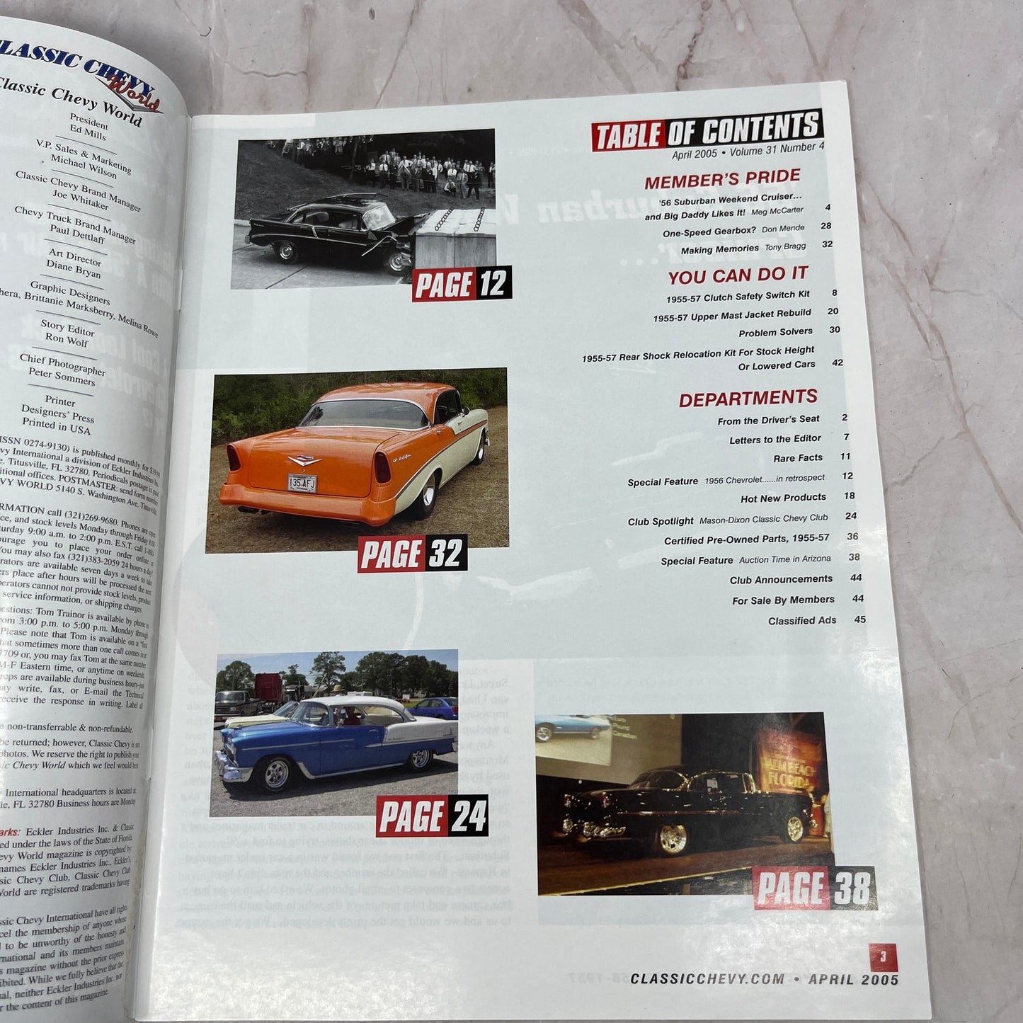 Big Daddy '56 Bel Air - Classic Chevy World Magazine - Apr 2005 M29