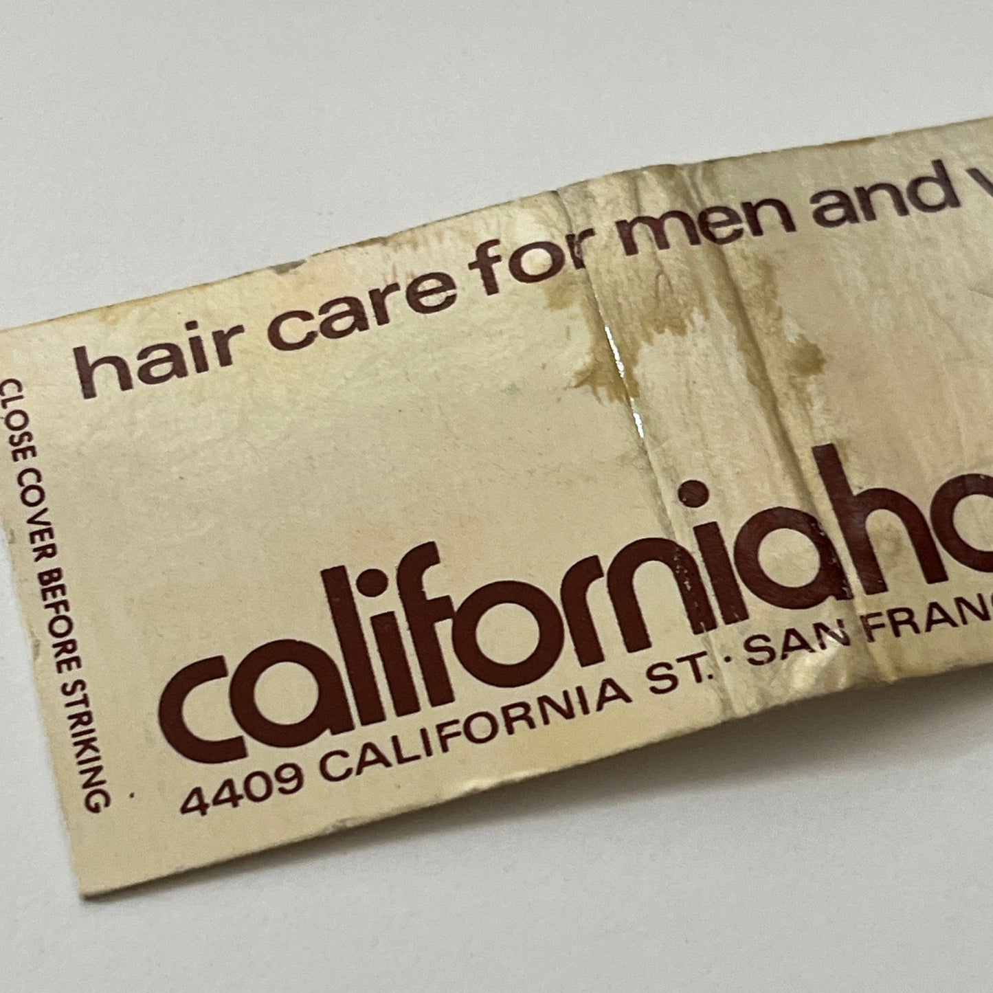 California Hairlines San Francisco CA Vintage Matchbook Cover TB6-MB1-14