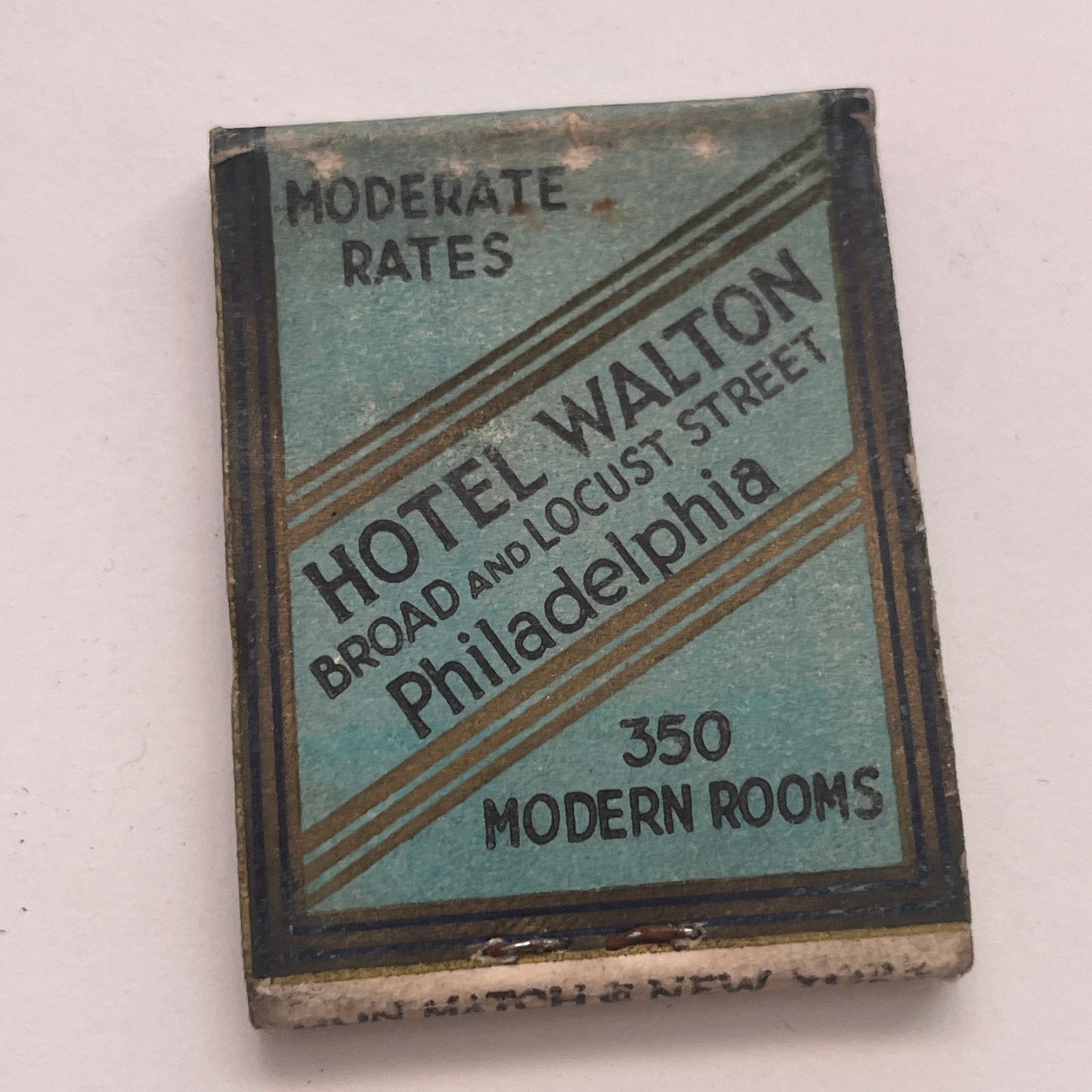 Hotel Walton Philadelphia Vintage Matchbook Cover TB8-MB2-8